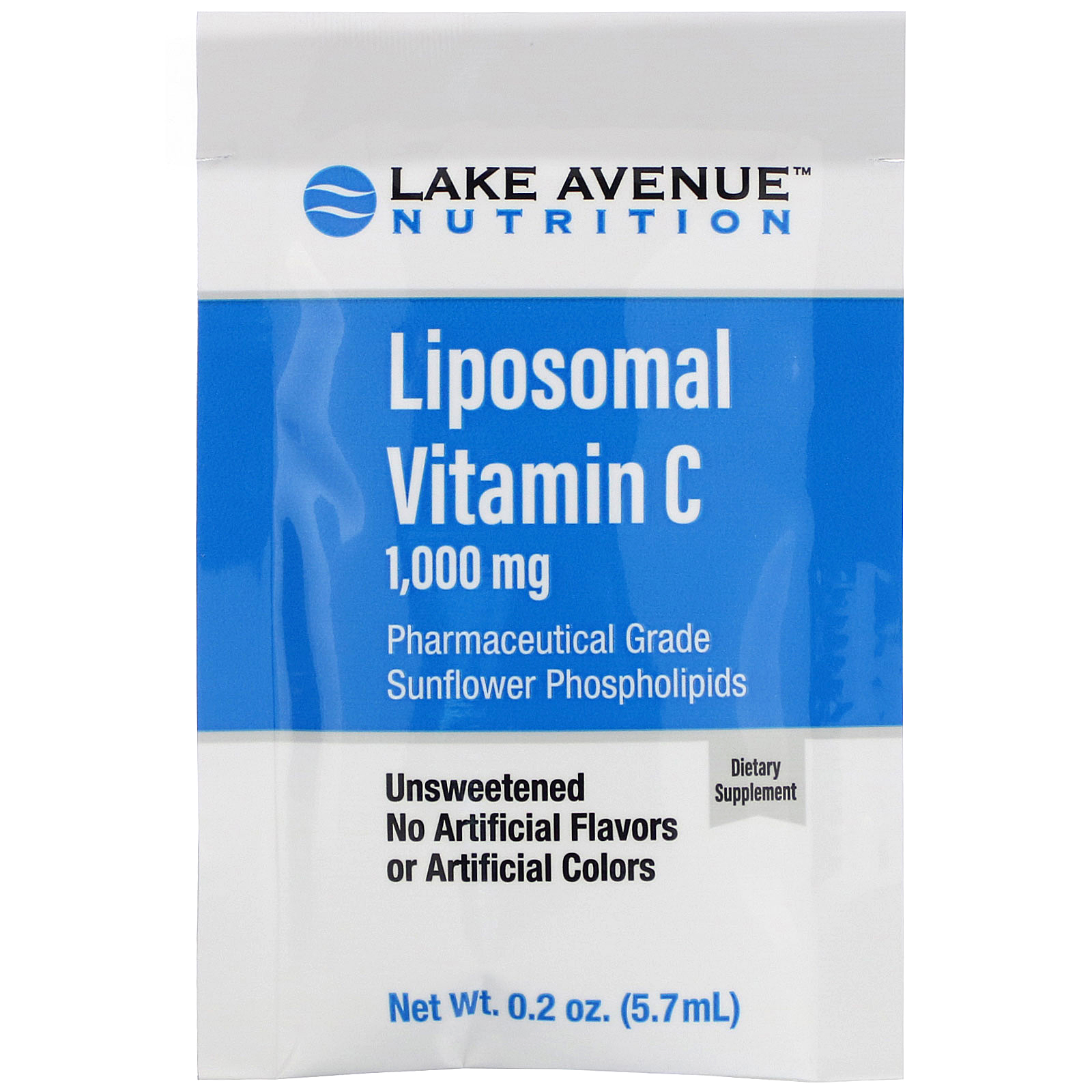 Lake Avenue Nutrition, Liposomal Vitamin C, Unflavored, 1,000 mg , 30 Packets, 0.2 oz (5.7 ml) Each - Imagem 3