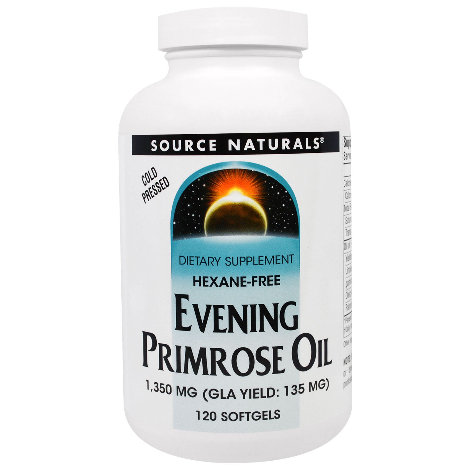 Source Naturals, Óleo de Prímula da Tarde, 1350 mg, 120 Cápsulas