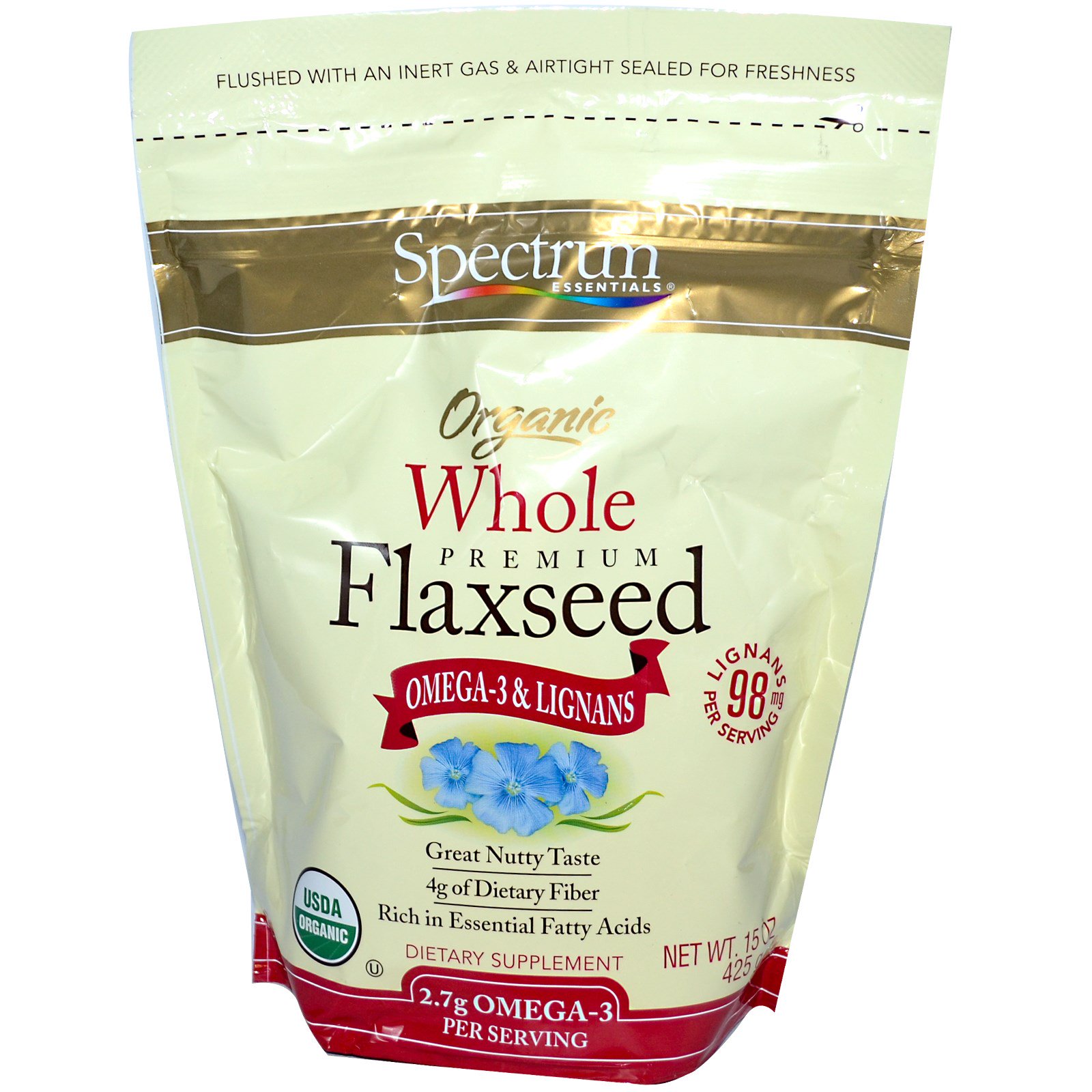 Spectrum Essentials, Linhaça Premium Integral Orgânica, 425 g (15 oz)