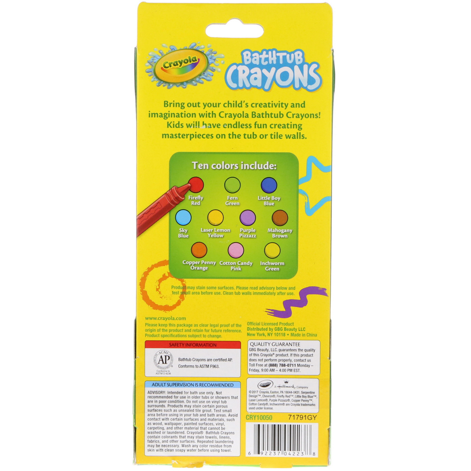 Crayola, Crayola, Giz de Cera para Banheira, A Partir de 3 Anos, 9 Lápis de Cera, + 1 Lápis de Bônus - Imagem 2