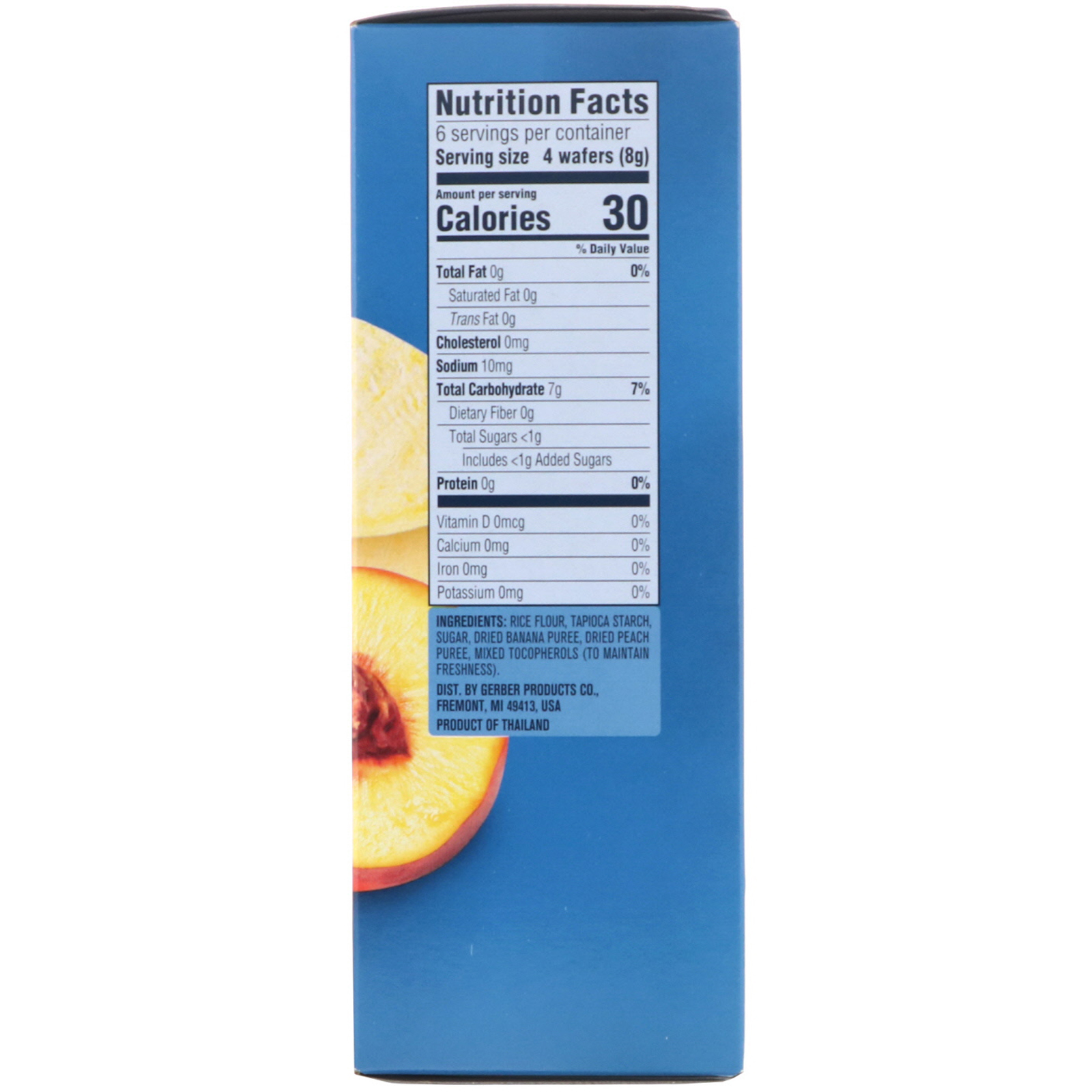 Gerber, Teethers, Gentle Teething Wafers, 7+ Months, Banana Peach, 24 Wafers, 1.7 oz (48 g) - Imagem 2