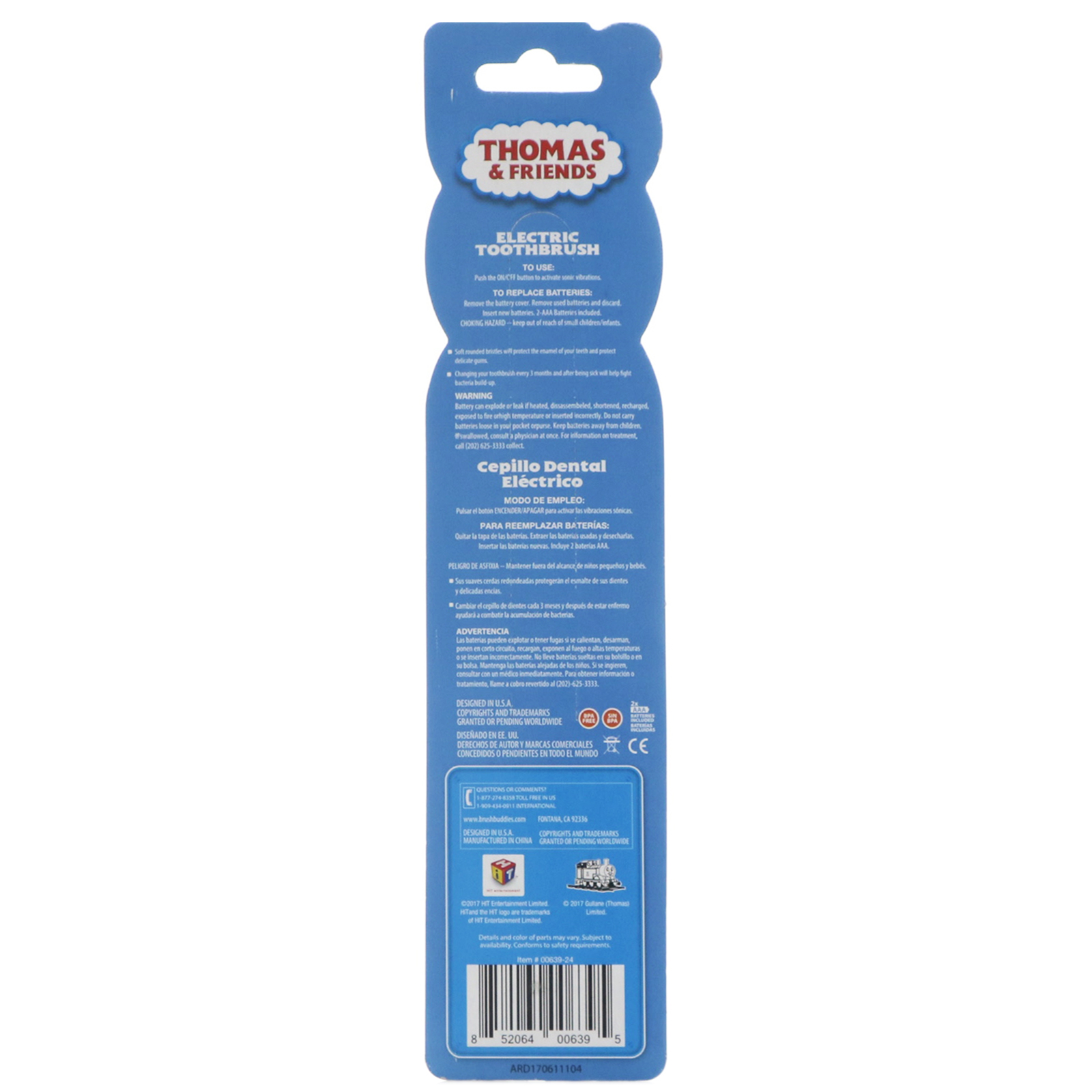 Brush Buddies, Thomas & Friends, Electric Toothbrush, Soft , 1 Toothbrush - Imagem 2