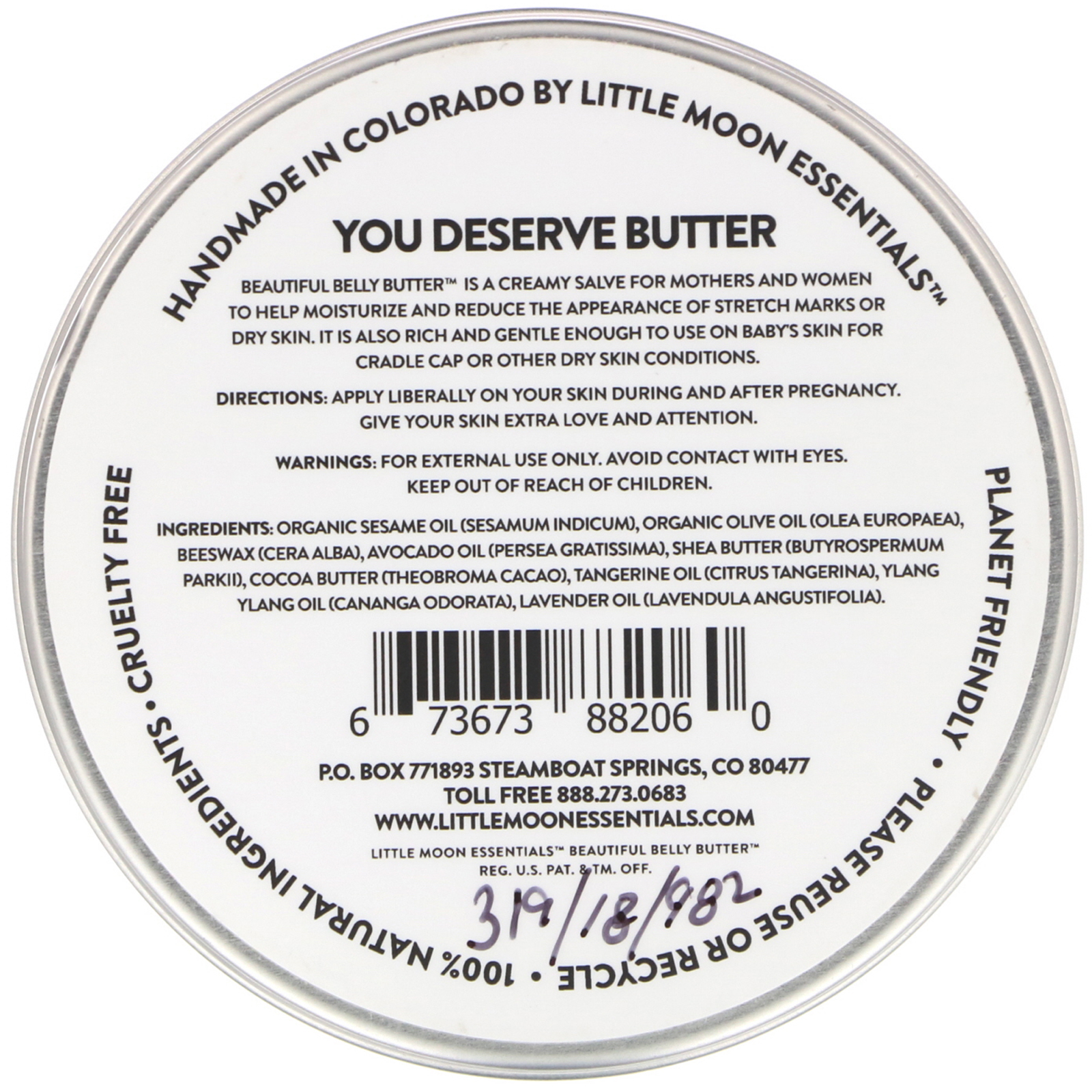 Little Moon Essentials, Beautiful Belly Butter, Skin Conditioning Salve, 3 oz (85.05 g) - Imagem 2