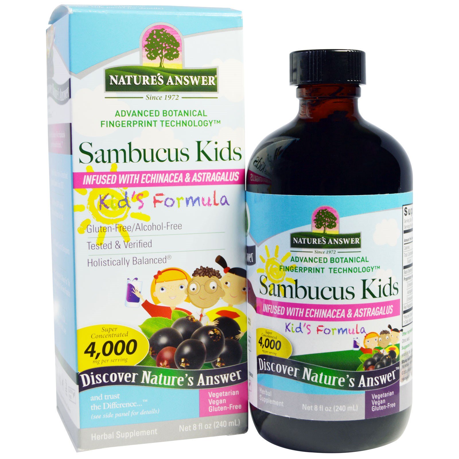 Nature's Answer, Sambucus Kid's Formula, 4.000 mg, 240 ml (8 fl oz)