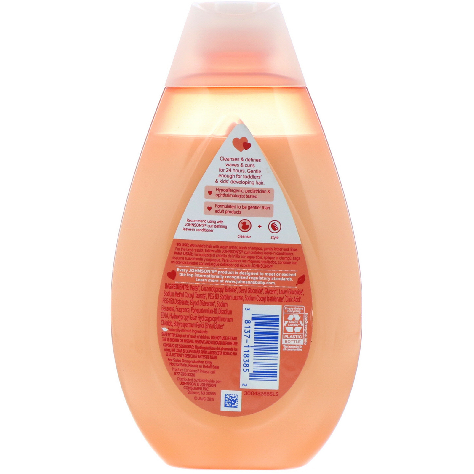 Johnson & Johnson, Kids, Definição de Cachos, Shampoo, 13,6 fl oz (400 ml) - Imagem 2