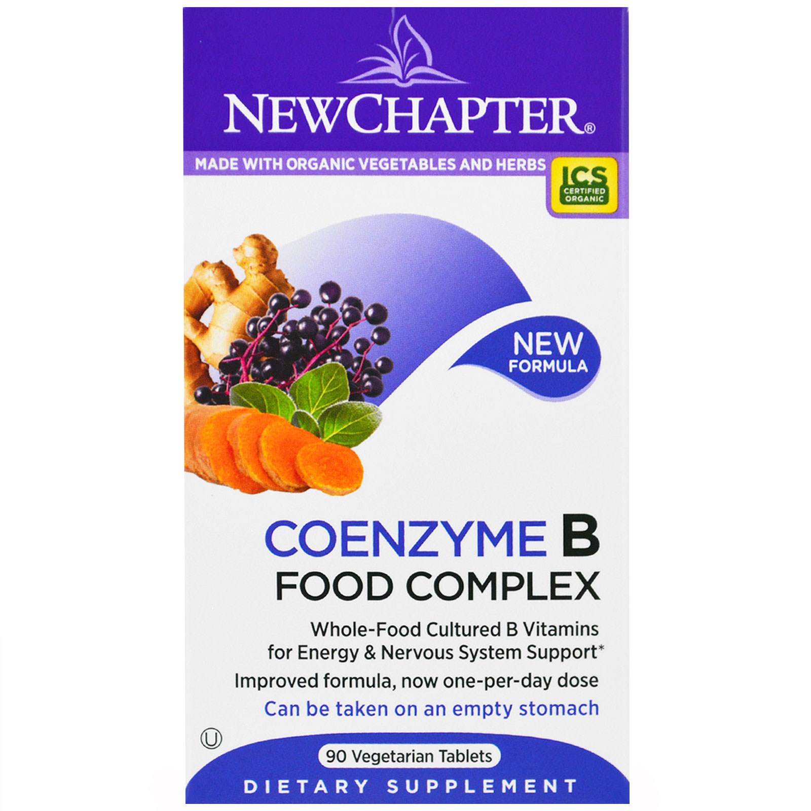 New Chapter, Coenzyme B Food Complex, 90 Vegetarian Tablets