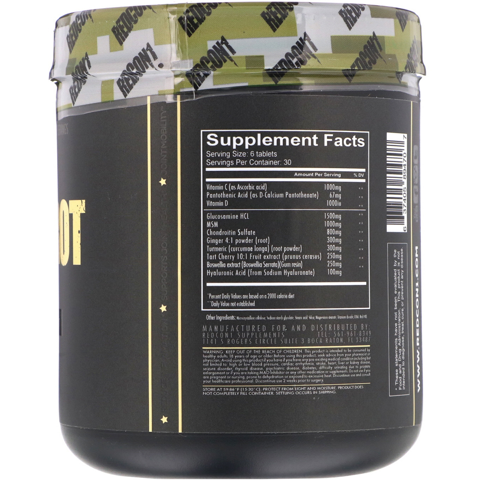Redcon1, Foxtrot, Joint Support, 180 Tablets - Imagem 2