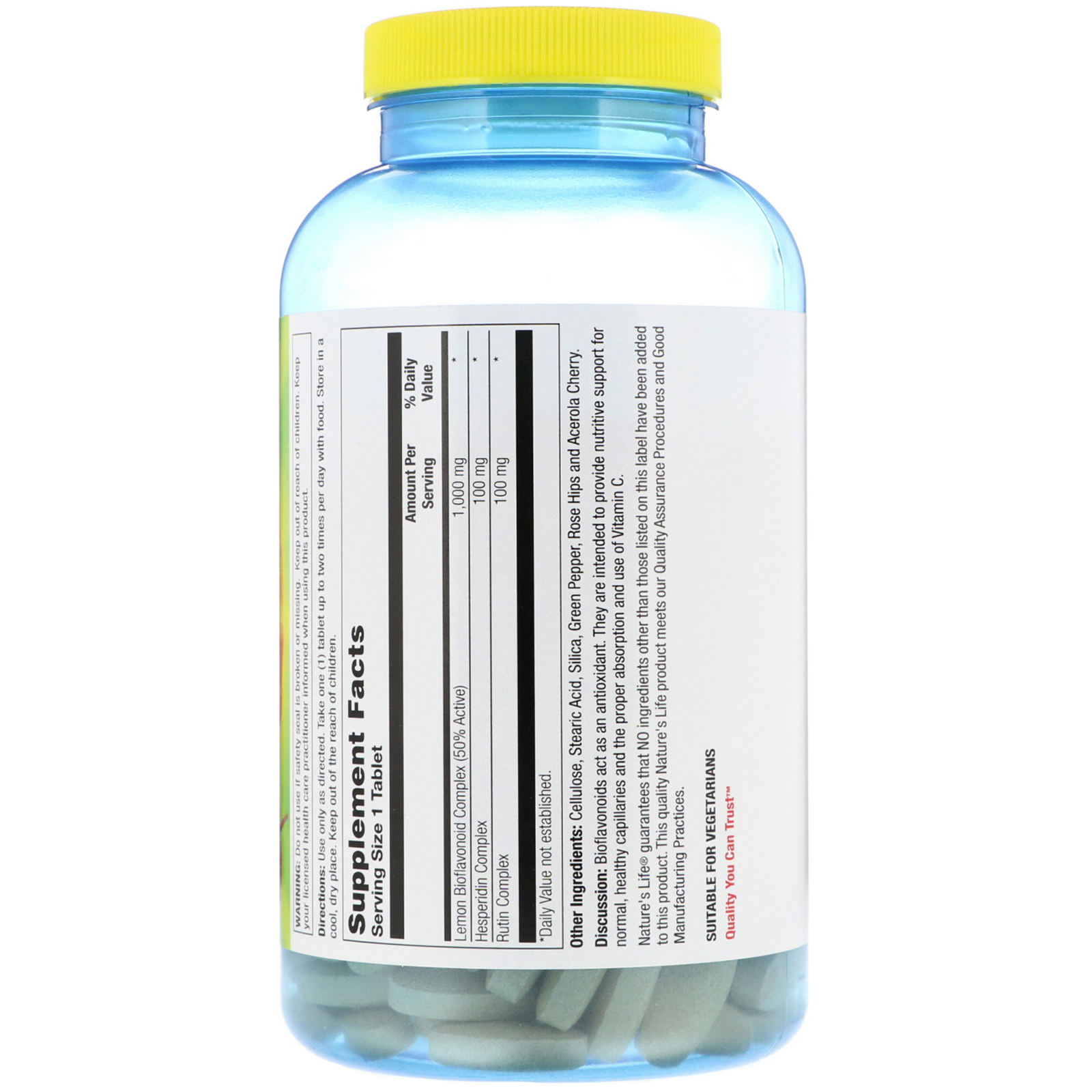 Nature's Life, Bioflavonoides, 1.000 mg, 250 Comprimidos - Imagem 2