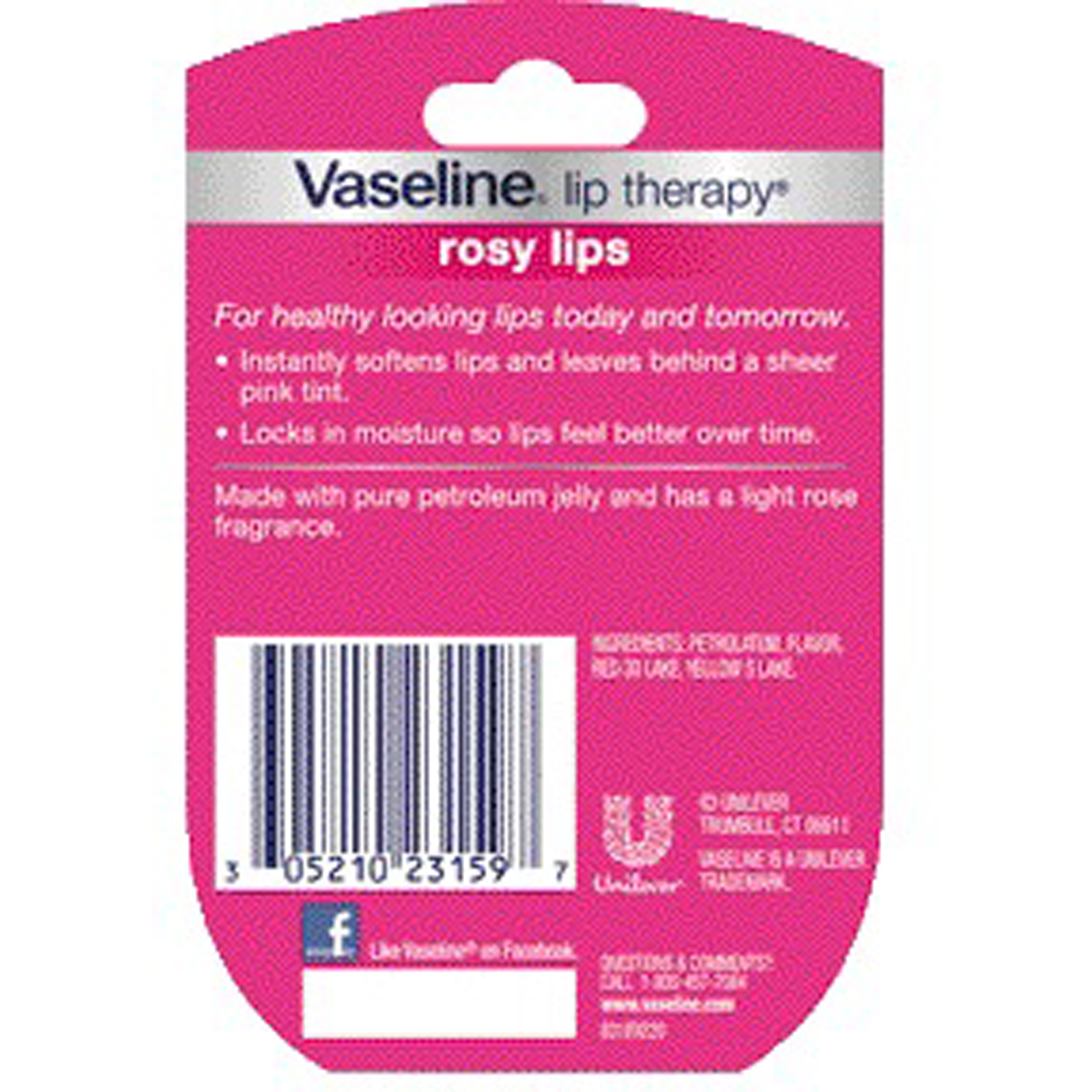 Vaseline, Lip Therapy, Protetor labial, Lábios rosados, 7 g - Imagem 2