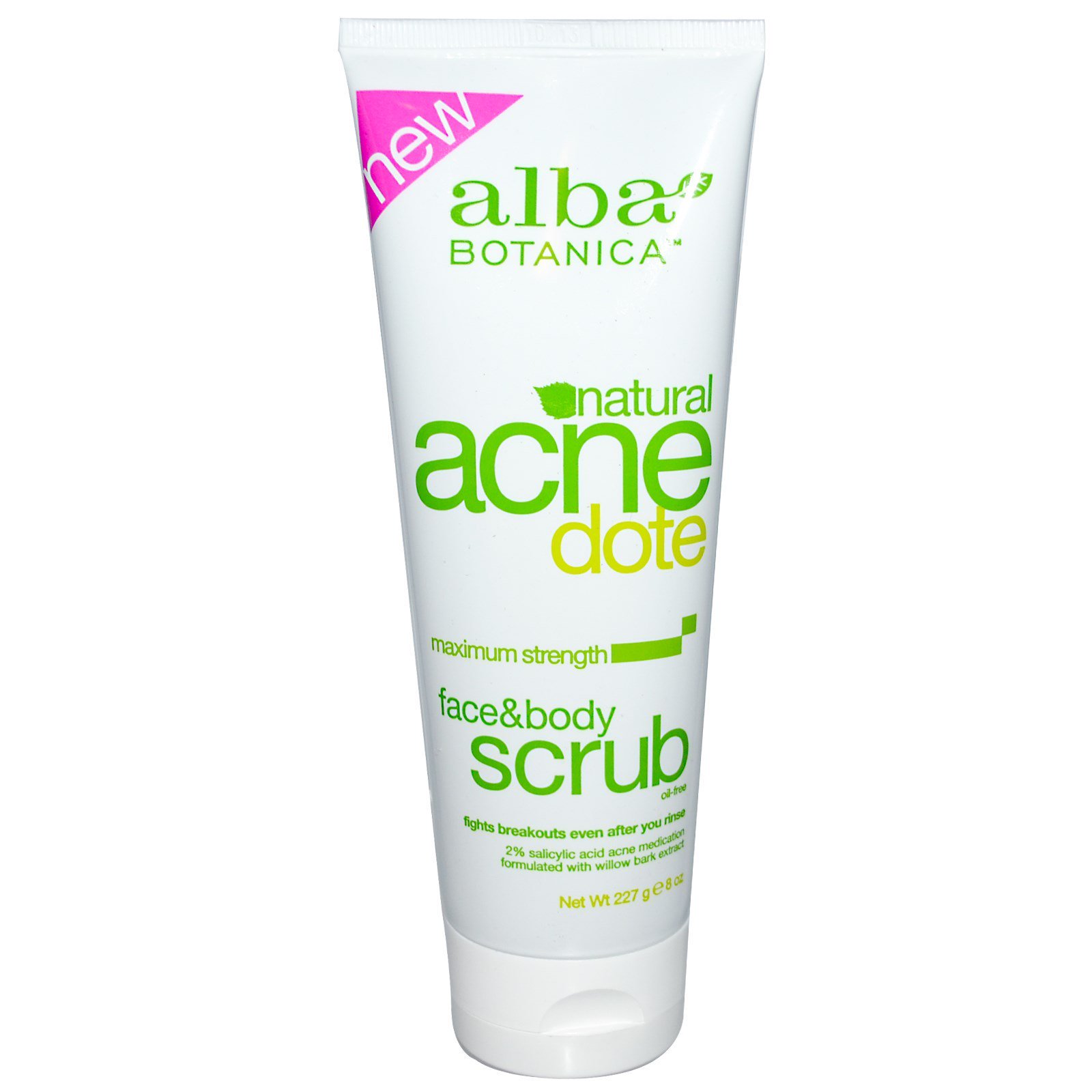 Alba Botanica, Acne Dote, Esfoliante para o Rosto e o Corpo, Sem Óleo, 227 g (8 oz)