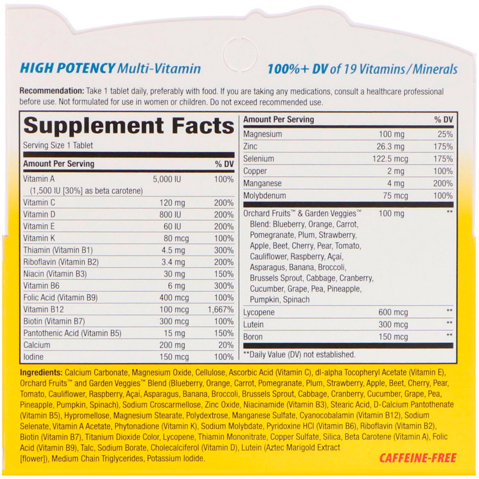 Nature's Way, Alive! Multivitamínico Completo para Homens Acima dos 50, 50 Comprimidos - Imagem 2
