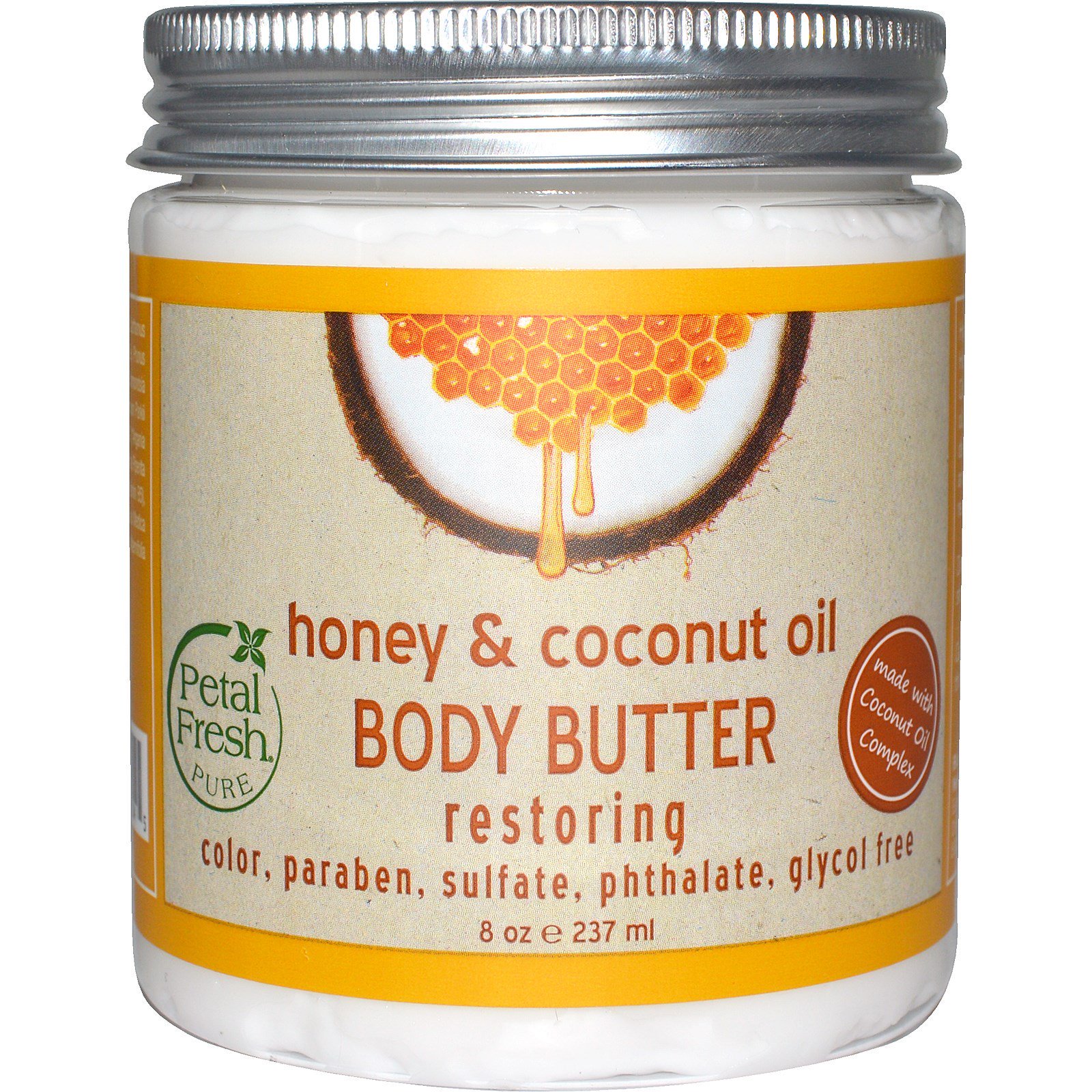 Petal Fresh, Puro, Manteiga Corporal, Restauradora, Mel e Óleo de Coco, 237 ml (8 oz)