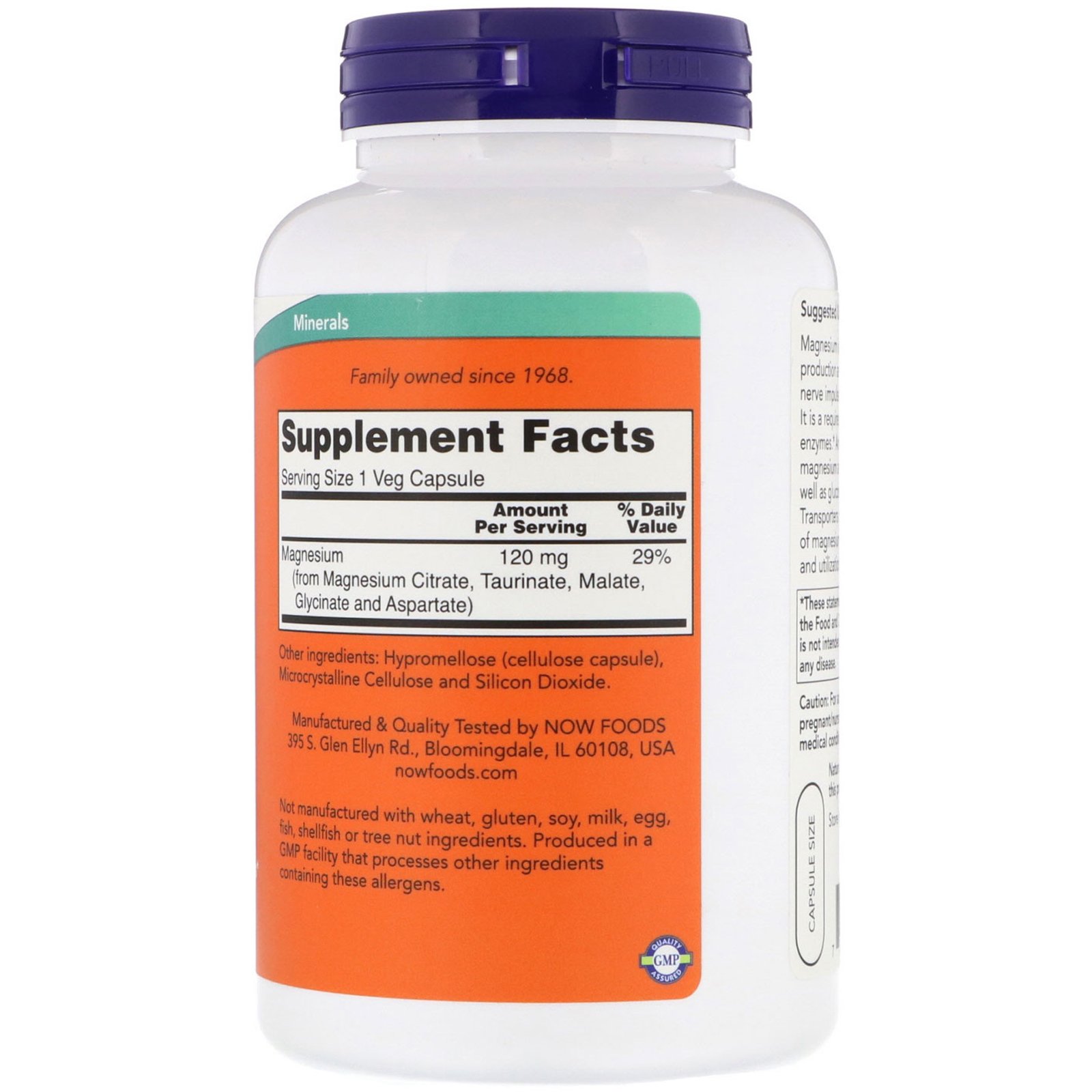 Now Foods, Transportadores de Magnésio, 180 Cápsulas Vegetais - Imagem 2