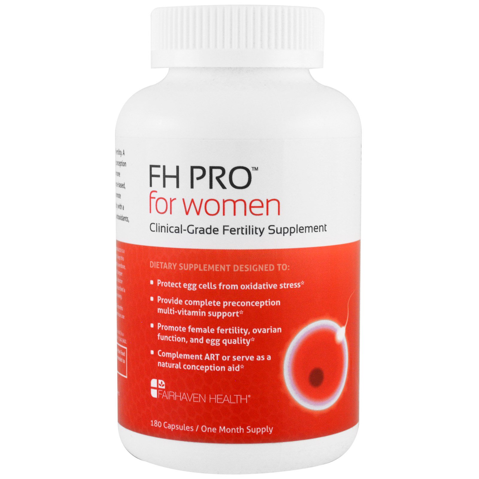 Fairhaven Health, FH Pro para Mulheres, Suplemento de Fertilidade de Grau Clínico, 180 Cápsulas