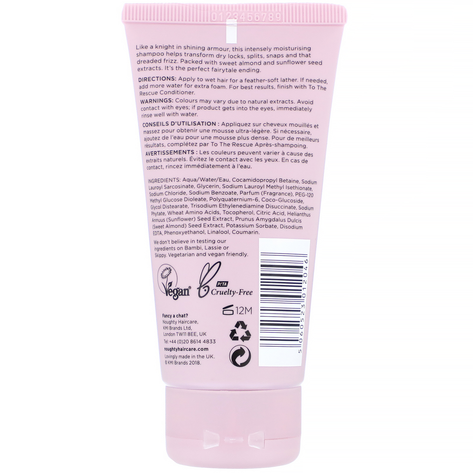 Noughty, To The Rescue, Moisture Boost Shampoo, For Frizzy and Damaged Hair, 2.5 fl oz (75 ml) - Imagem 2