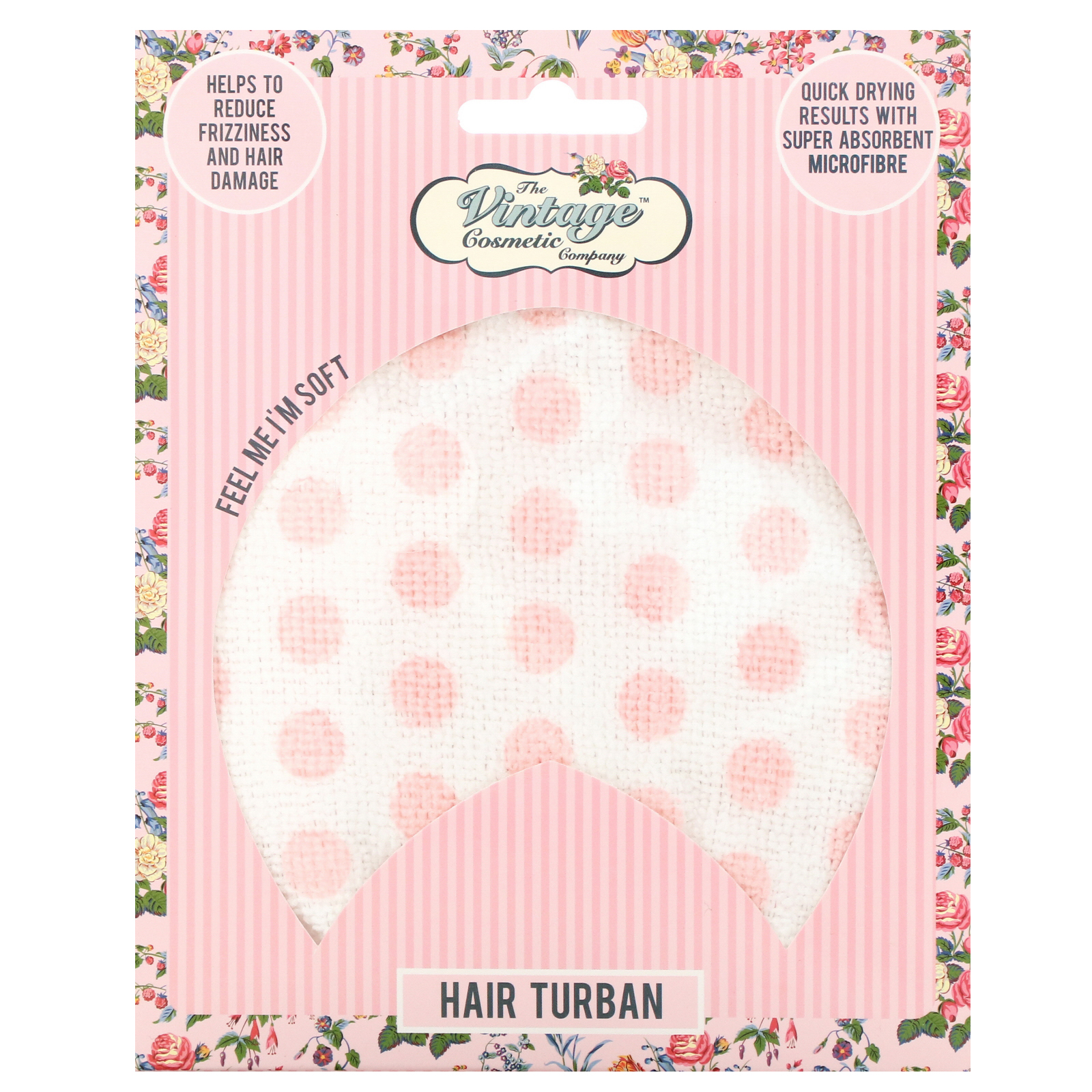 The Vintage Cosmetic Co., Hair Turban, Pink Polka Dot, 1 Count - Imagem 2