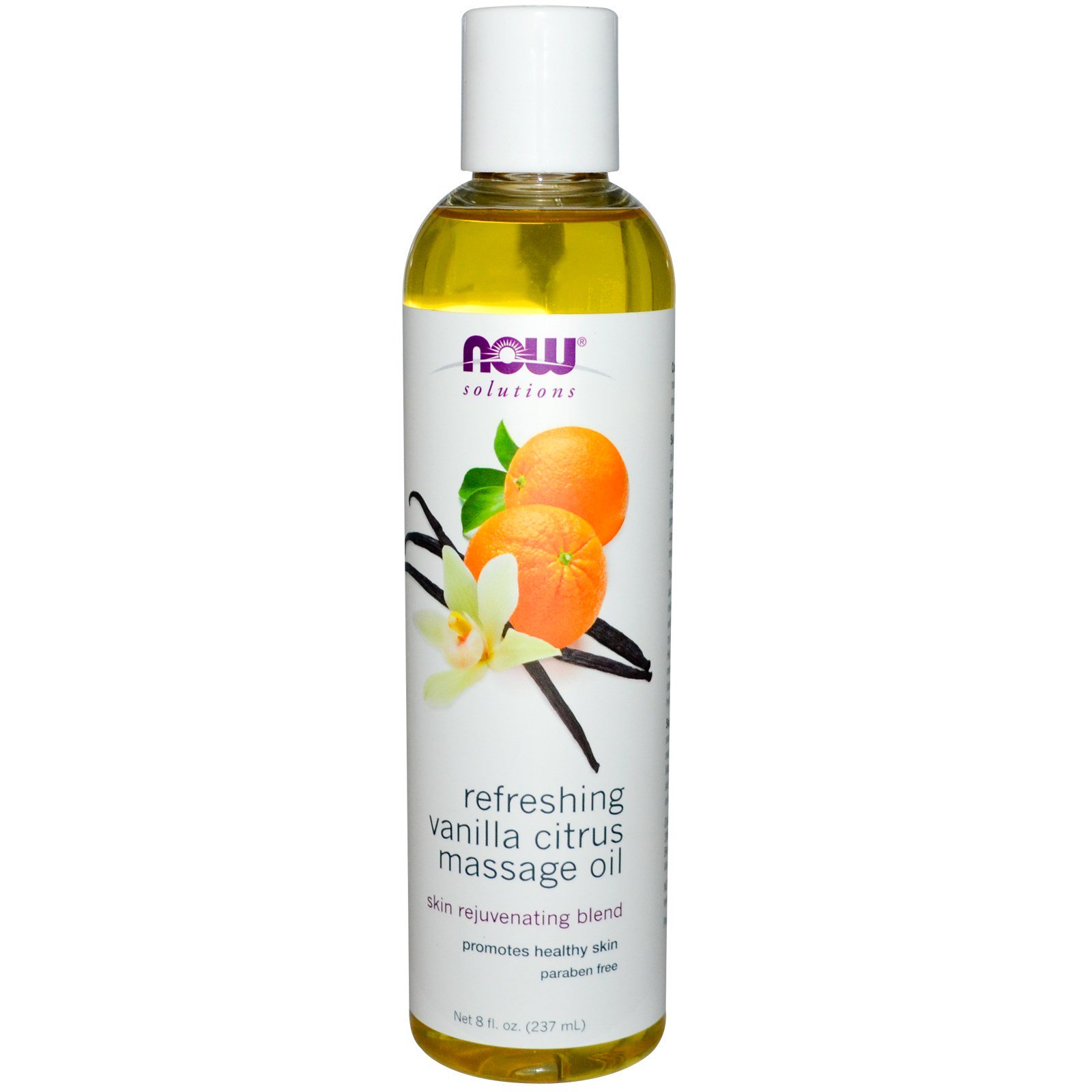 Now Foods, Óleo de Massagem Baunilha Citrus Refrescante, 237 ml (8 fl oz)