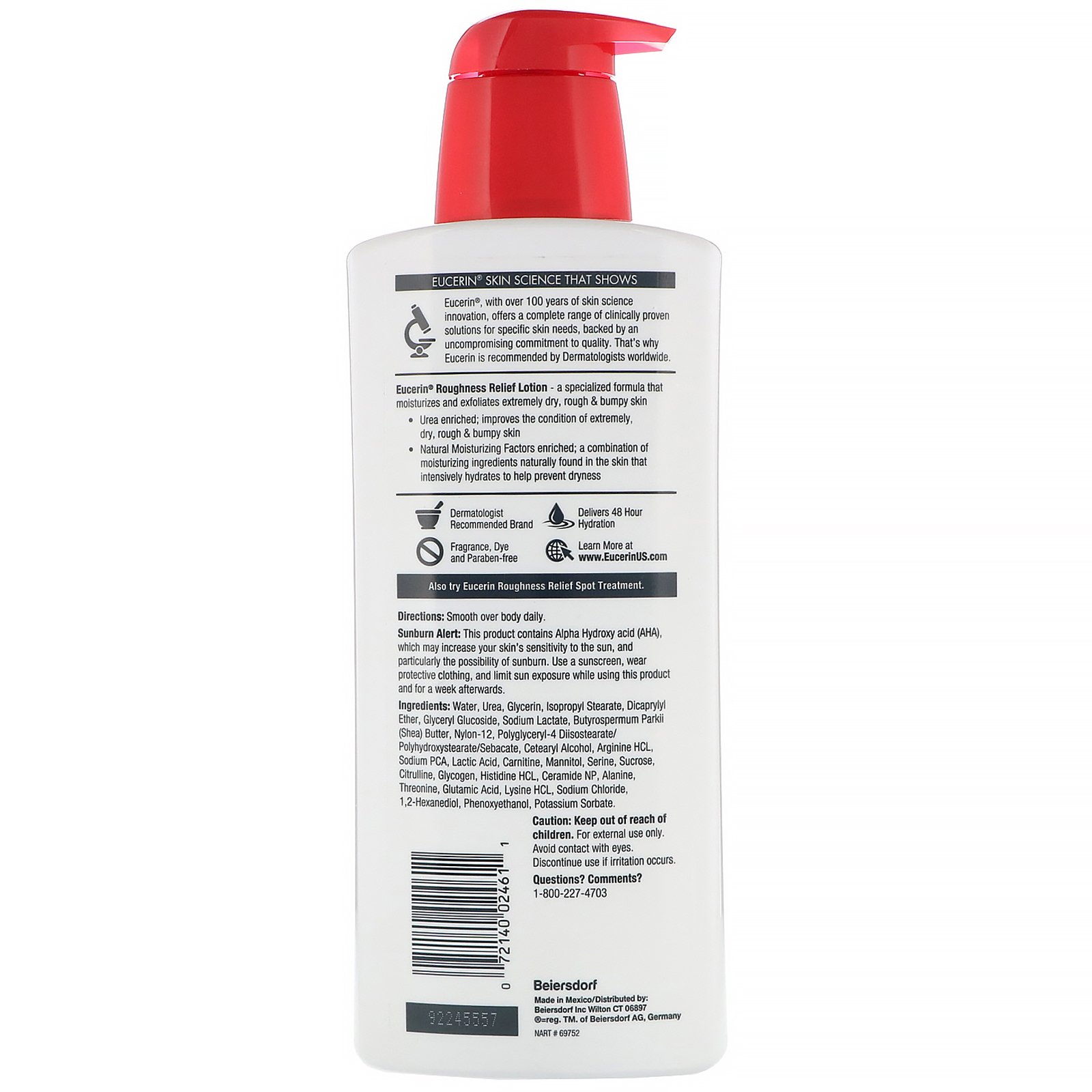 Eucerin, Loção para Alívio de Asperezas, Sem Fragrância, 500 ml (16,9 fl oz) - Imagem 2