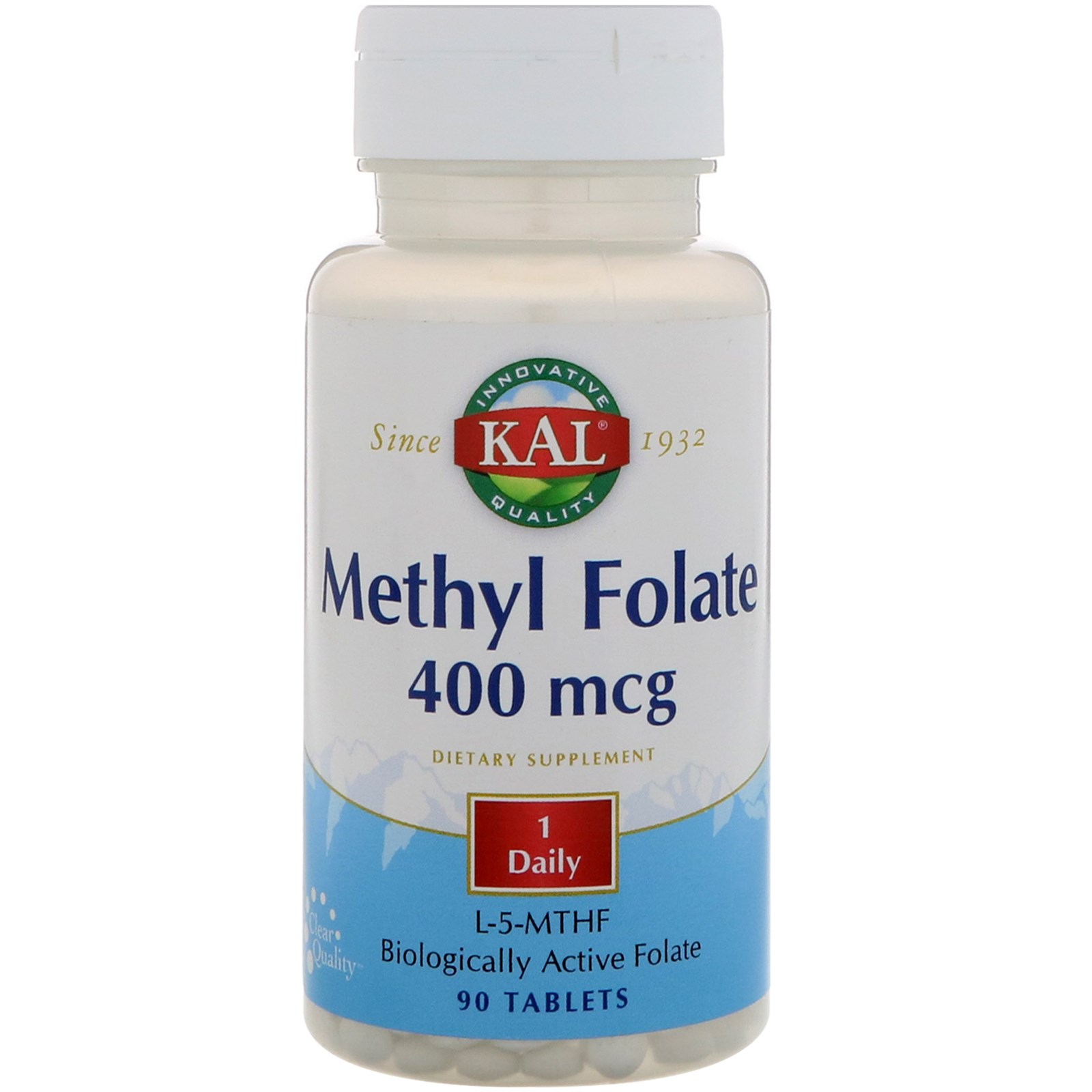 KAL, Metilfolato, 400 mcg, 90 Comprimidos