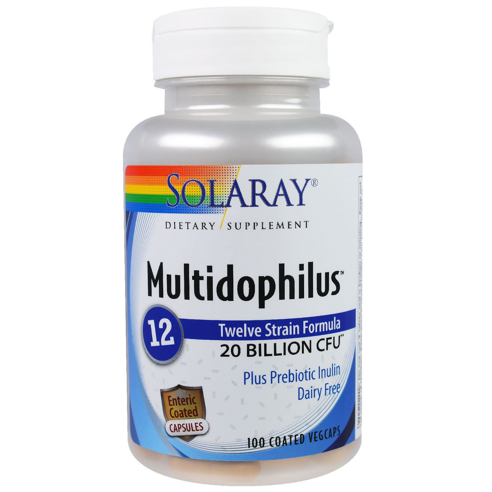 Solaray, Multidophilus 12, 20 Bilhões, 100 Cápsulas Vegetais Revestidas