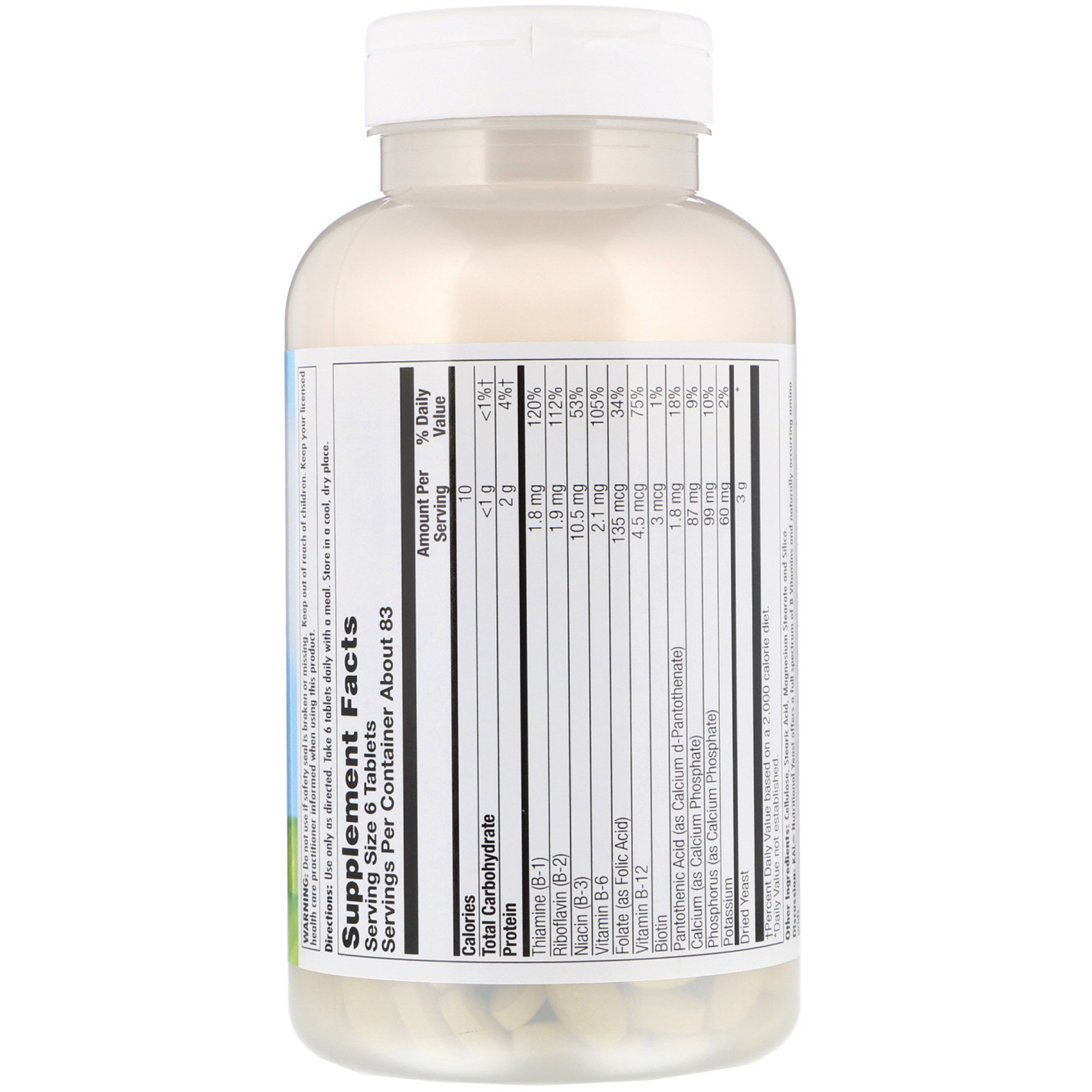 KAL, Nutritional Yeast, 500 Tablets - Imagem 2