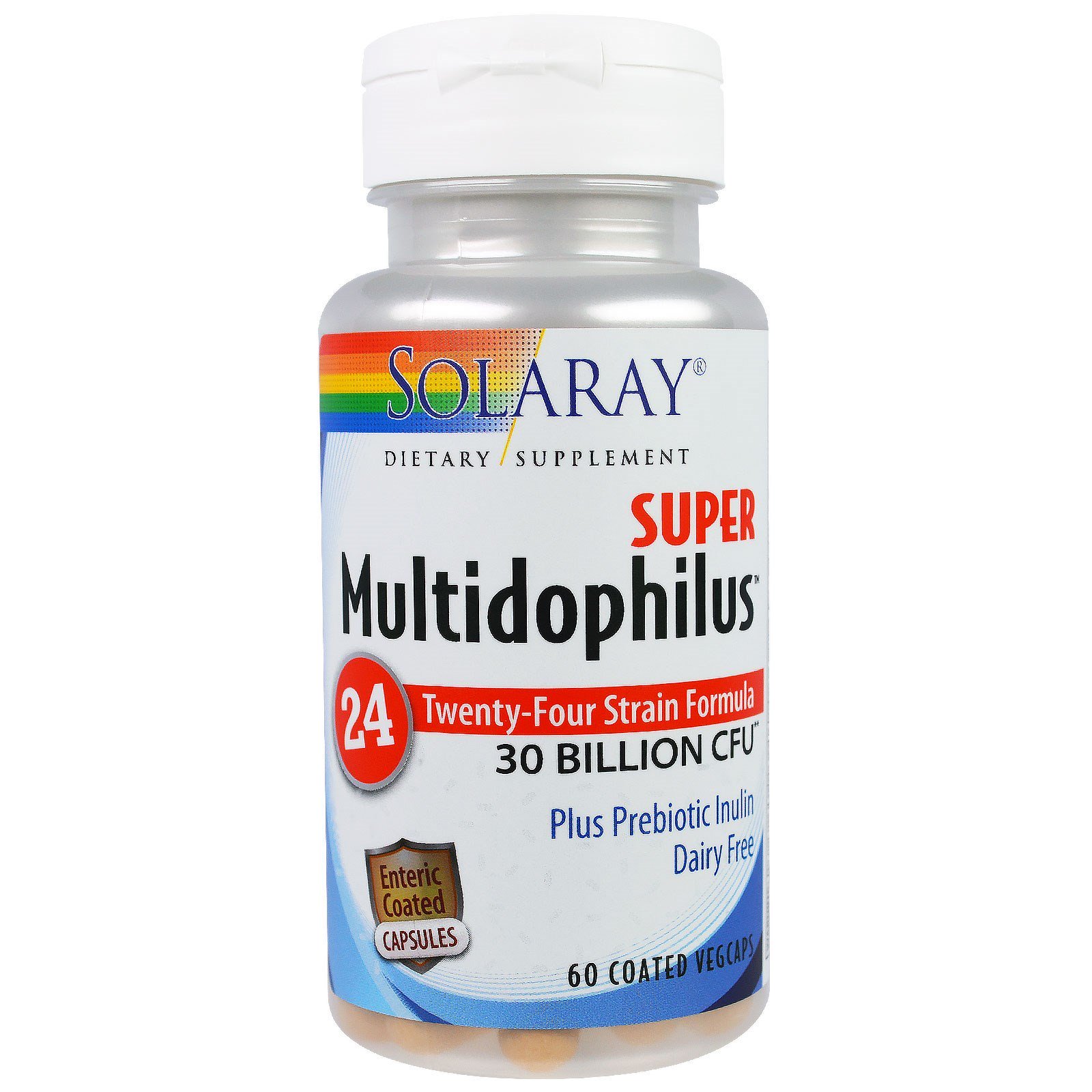 Solaray, Super Multidophilus, 30 Bilhões UFC, 60 cápsulas vegetais revestidas