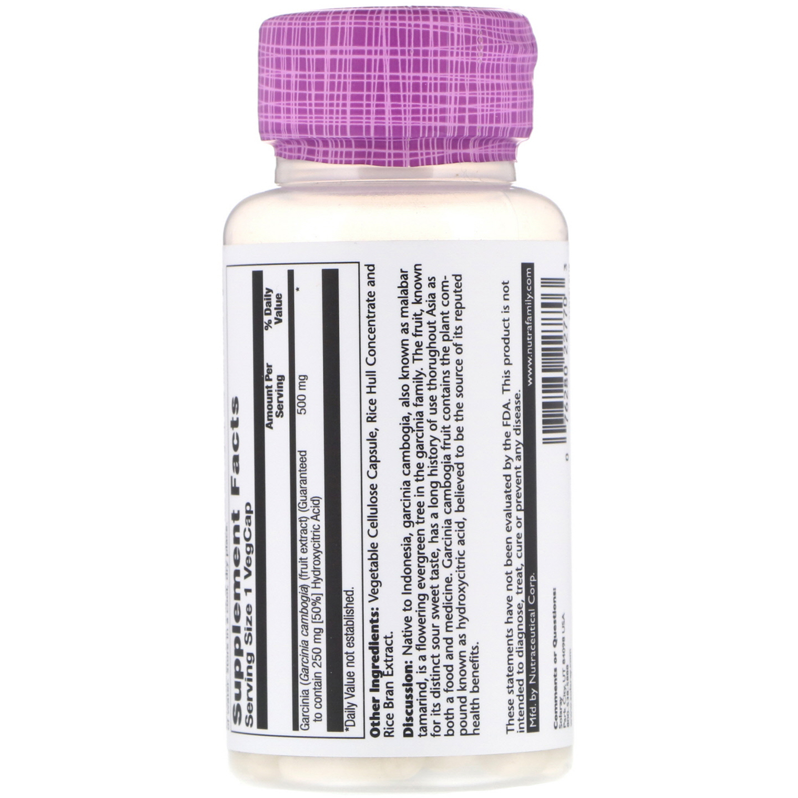 Solaray, Extrato de Fruta Garcinia Cambogia, 500 mg, 60 Cápsulas Vegetais - Imagem 2