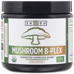 Comprar zhou nutrition, mushroom 8-plex powder, 2. 14 oz (60 g) preço no brasil cogumelos suplementos nutricionais suplemento importado loja 289 online promoção -