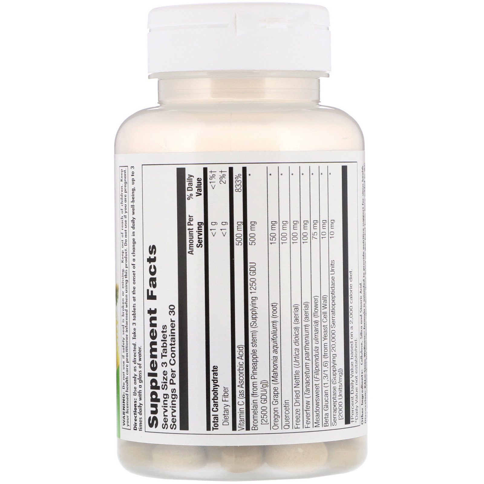 KAL, Sinus Wellness, 90 Tablets - Imagem 2