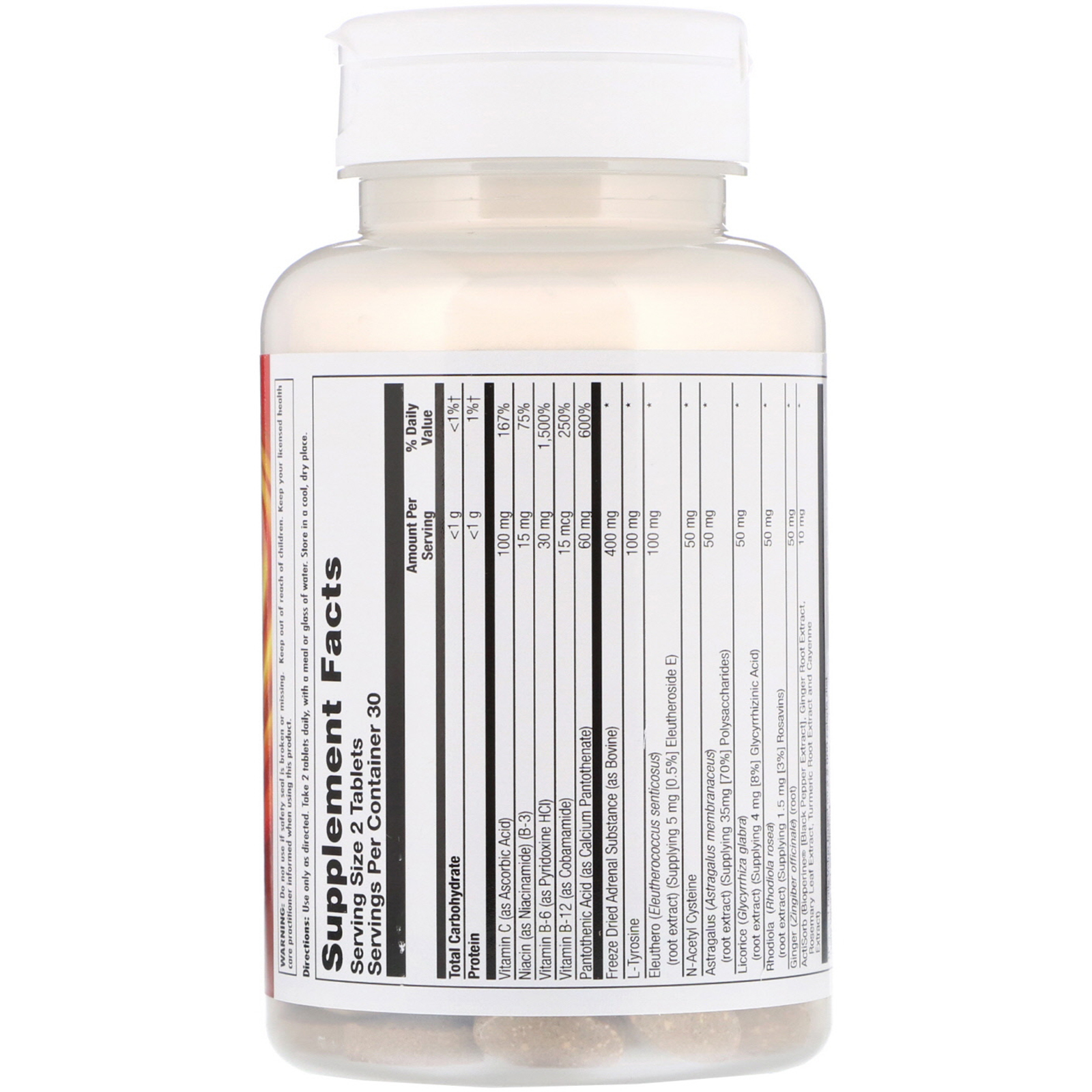 KAL, Adrenal Vitality, 60 Tablets - Imagem 2
