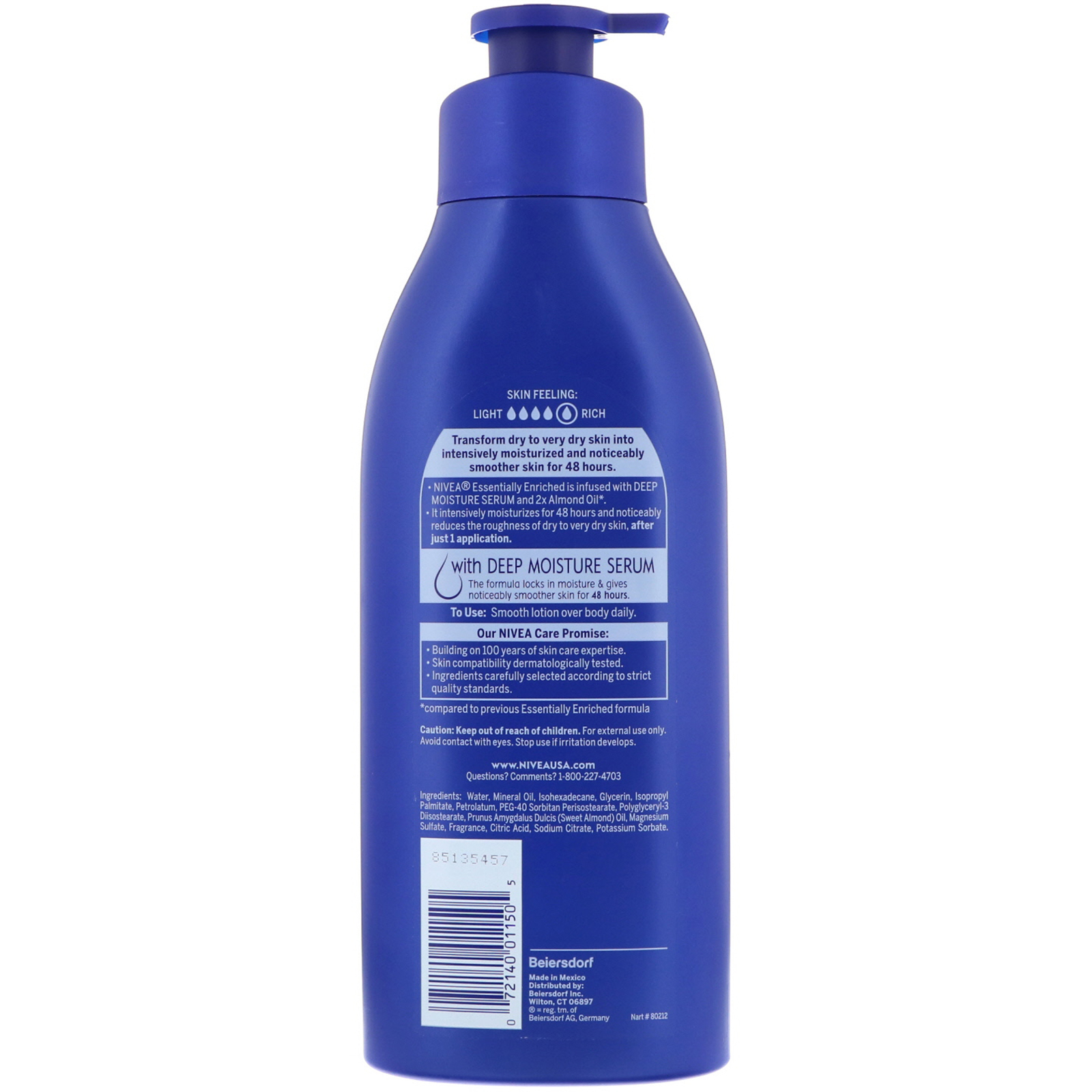 Nivea, Body Lotion, Essentially Enriched, 16.9 fl oz (500 ml) - Imagem 2