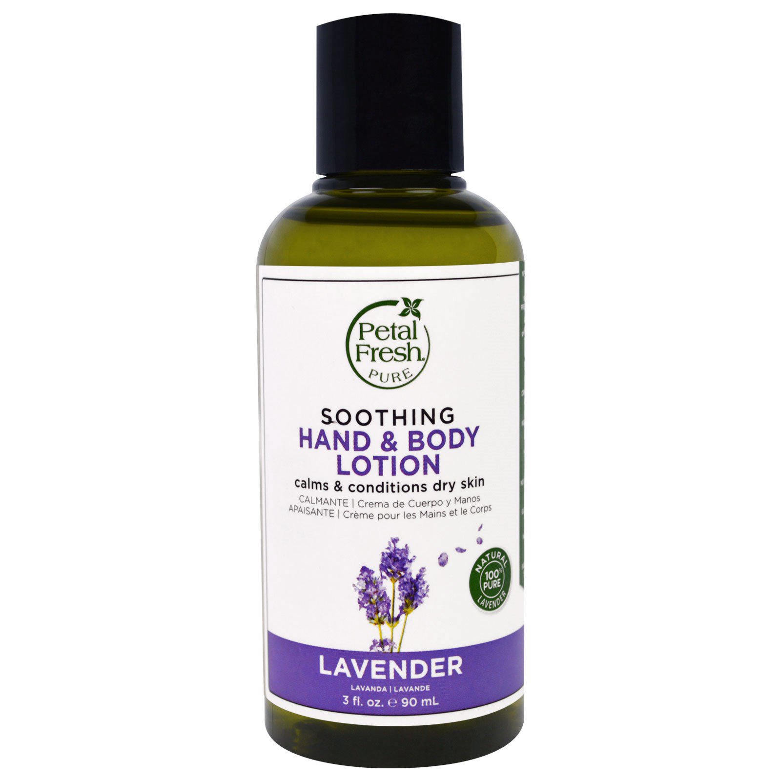 Petal Fresh, Puro, Loção Suavizante para Mãos e Corpo, Lavanda, 90 ml