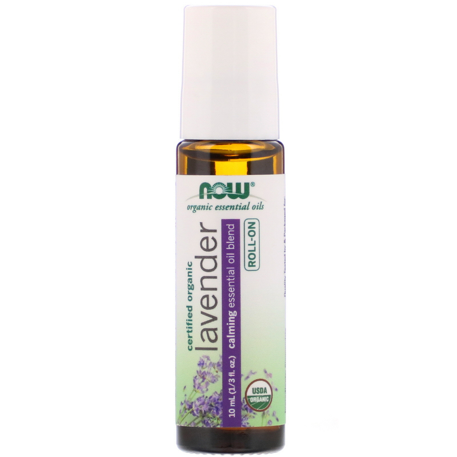 Now Foods, Óleo de Lavanda Orgânica, Roll-On, 10 ml (1/3 fl oz) - Imagem 3