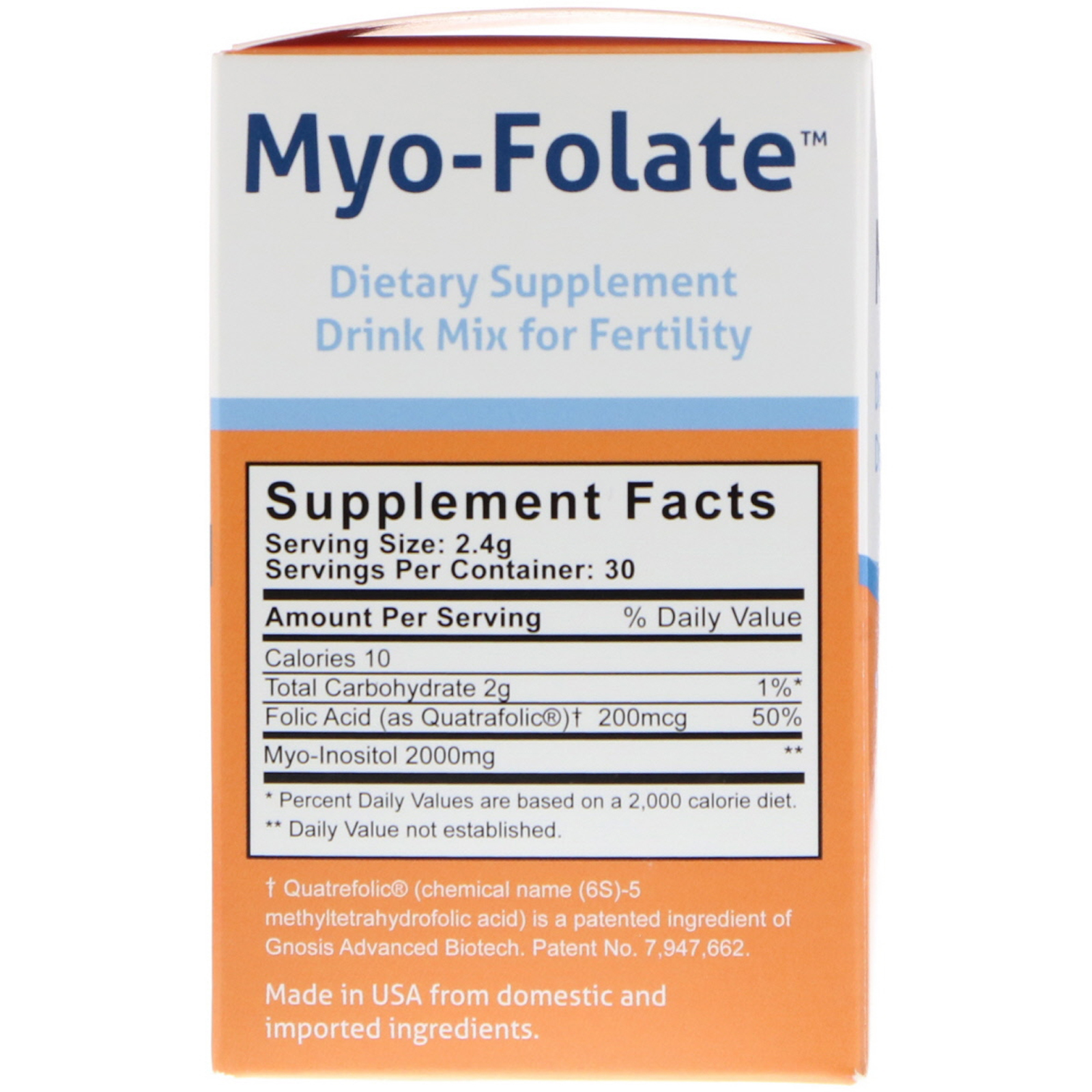 Fairhaven Health, Myo-Folate, Um Suplemento Para Fertilidade Para Beber, Sem Sabor, 30 Pacotes, 2,4 g Cada - Imagem 2