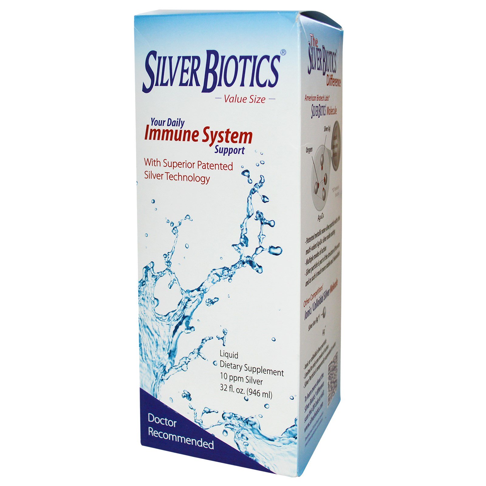 American Biotech Labs, Silver Biotics, Auxílio ao Sistema Imunológico, 10 PPM, 946 ml (32 fl oz)
