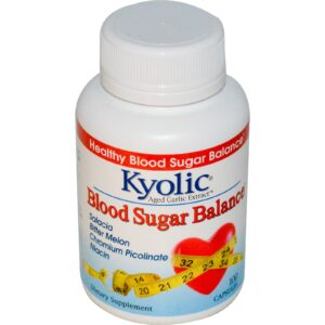 Kyolic, Extrato curtido de alho, equilíbrio do açúcar no sangue, 100 cápsulas