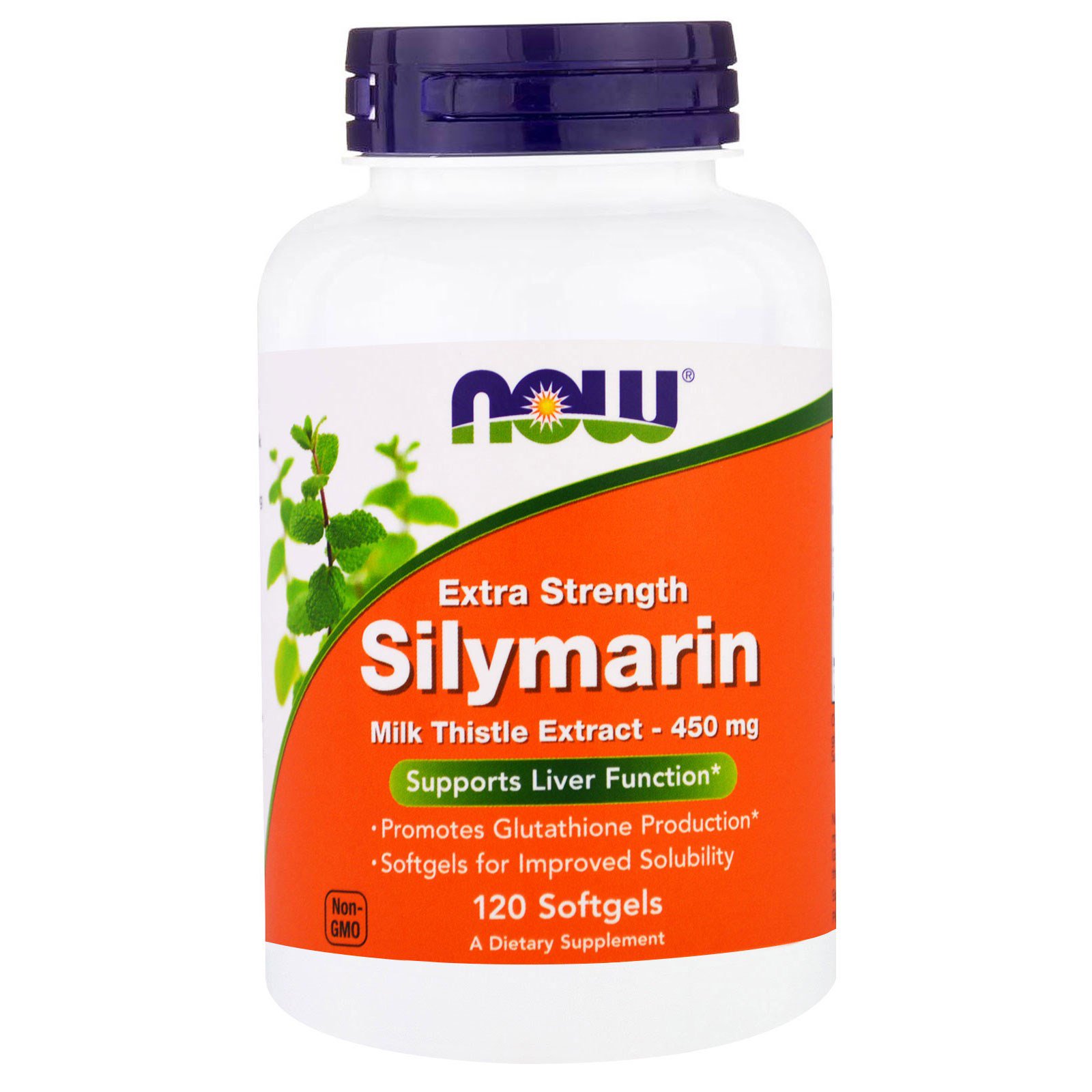 Now Foods, Silimarina, Força Extra, 120 Softgels