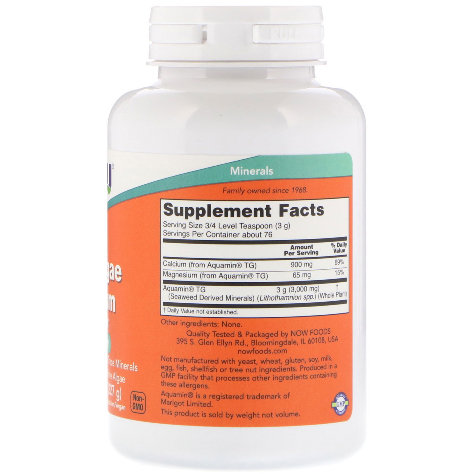 Now Foods, Cálcio de Algas Vermelhas em Pó, 227 g - Imagem 2
