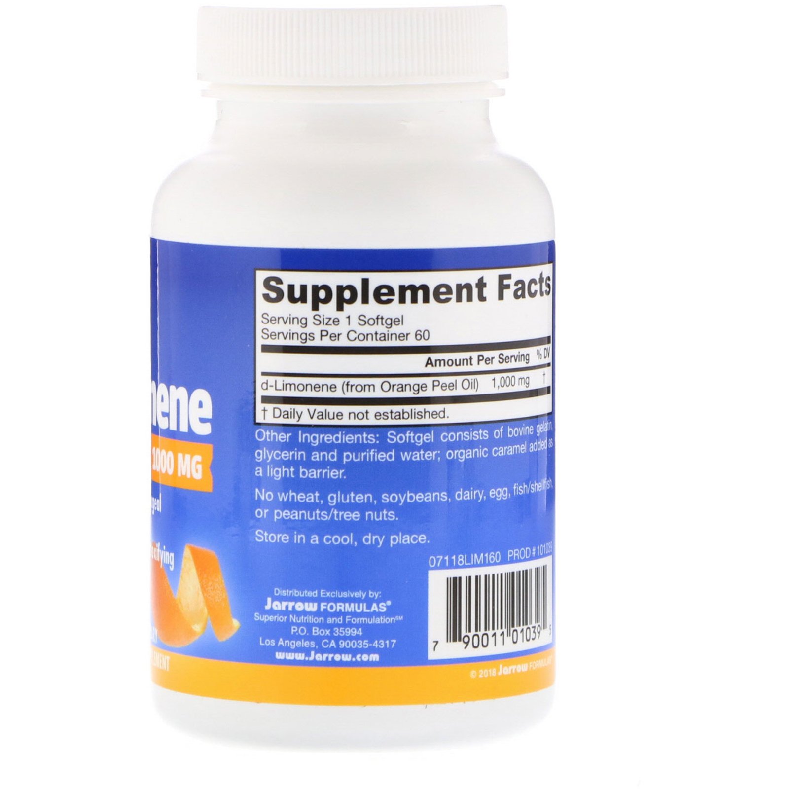 Jarrow Formulas, d-Limonene, 1,000 mg, 60 Softgels - Imagem 2