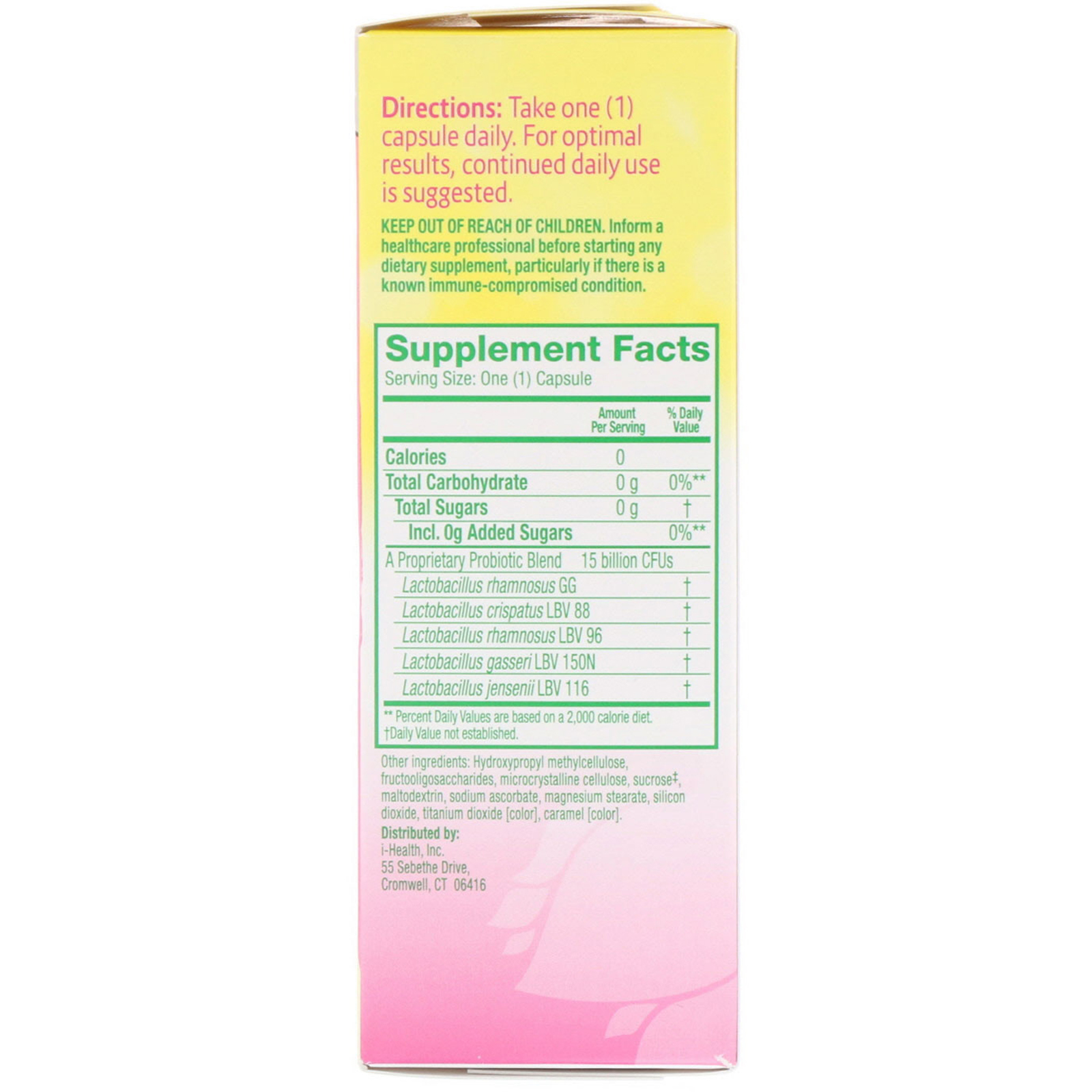 Culturelle, Probiotics, Digestive Health, Women's Healthy Balance, 30 Once Daily Vegetarian Capsules - Imagem 2