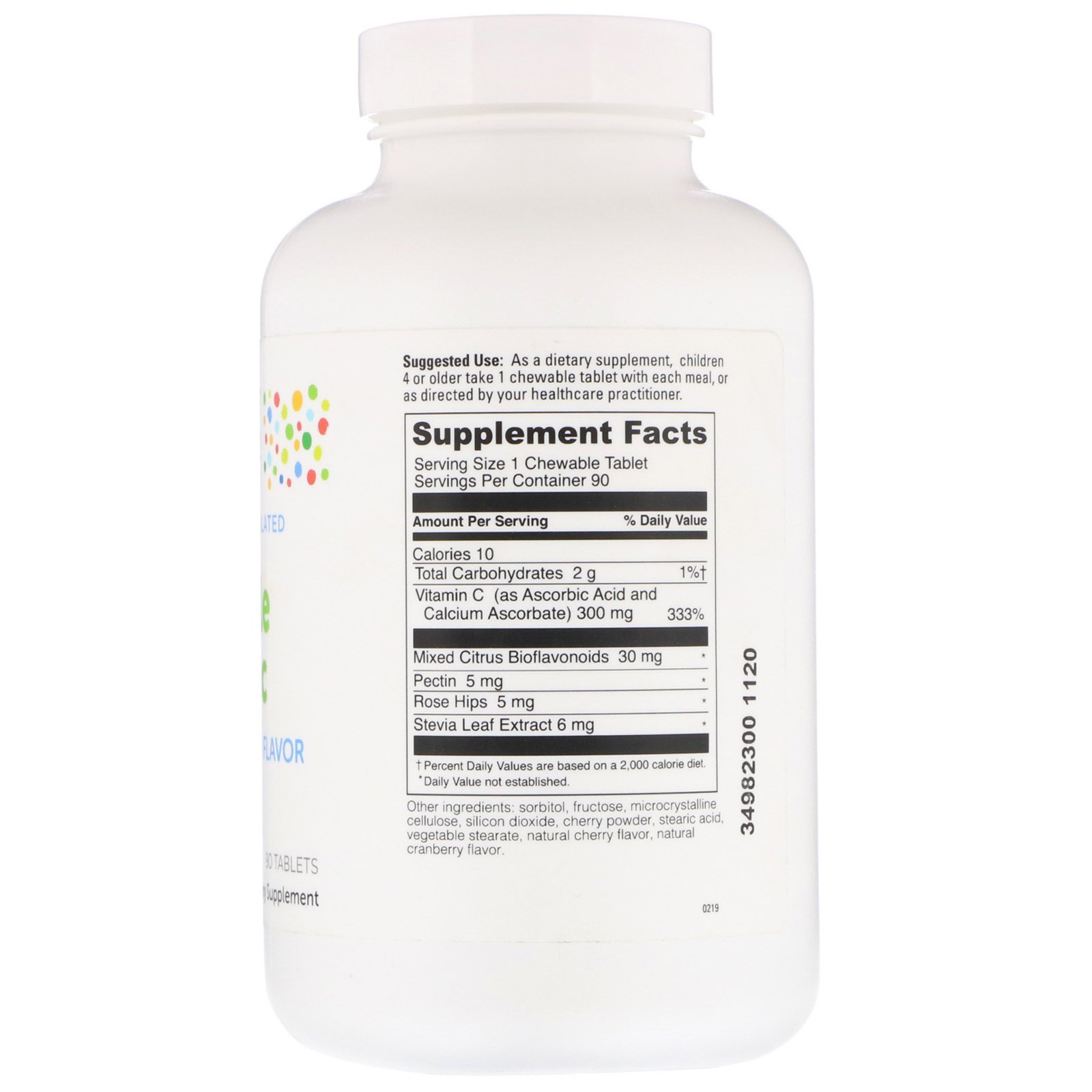 Little DaVinci, Chewable Vitamin C, Natural Cherry Flavor, 90 Tablets - Imagem 2