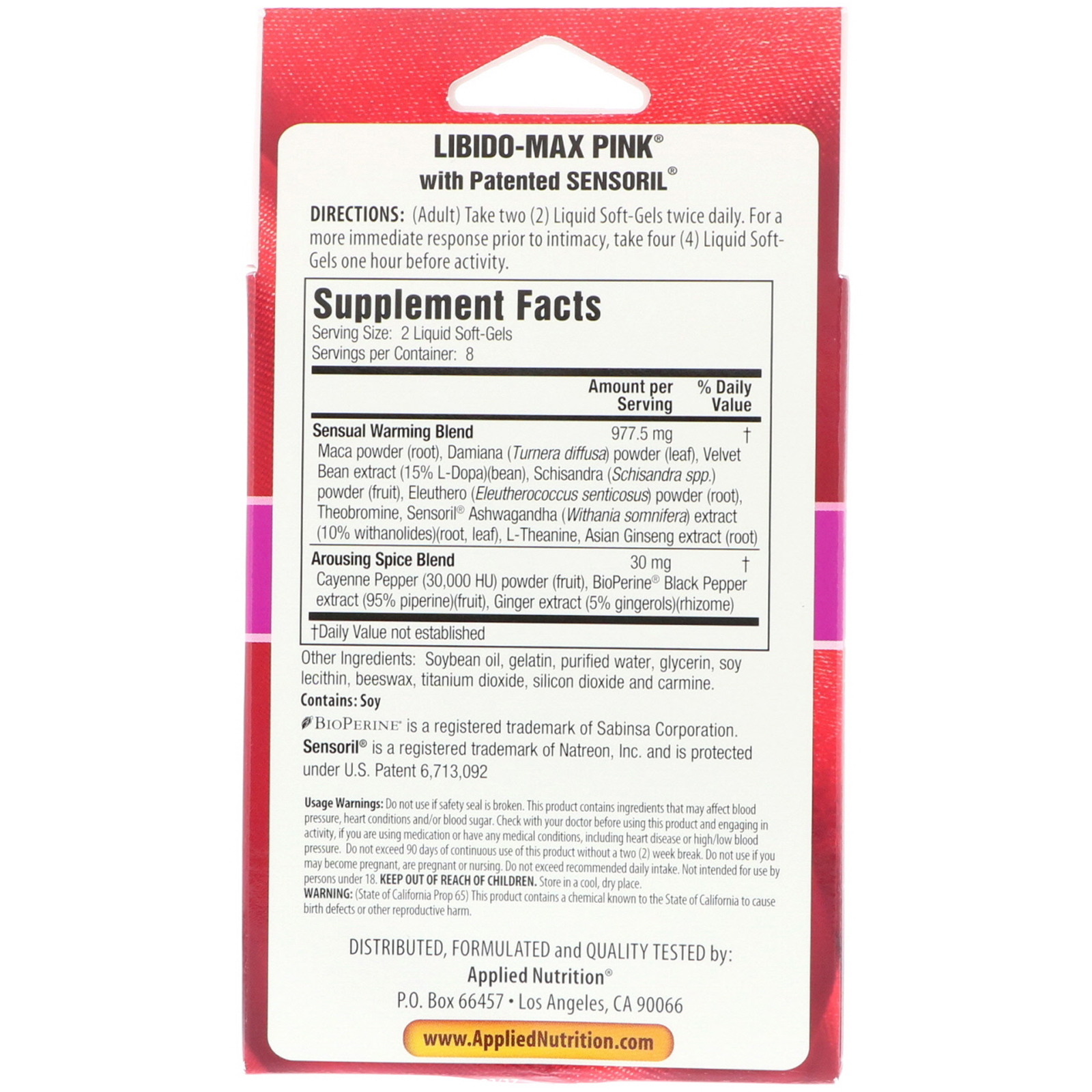 appliednutrition, Libido-Max Pink, for Women, 16 Fast-Acting Liquid Soft-Gels - Imagem 2