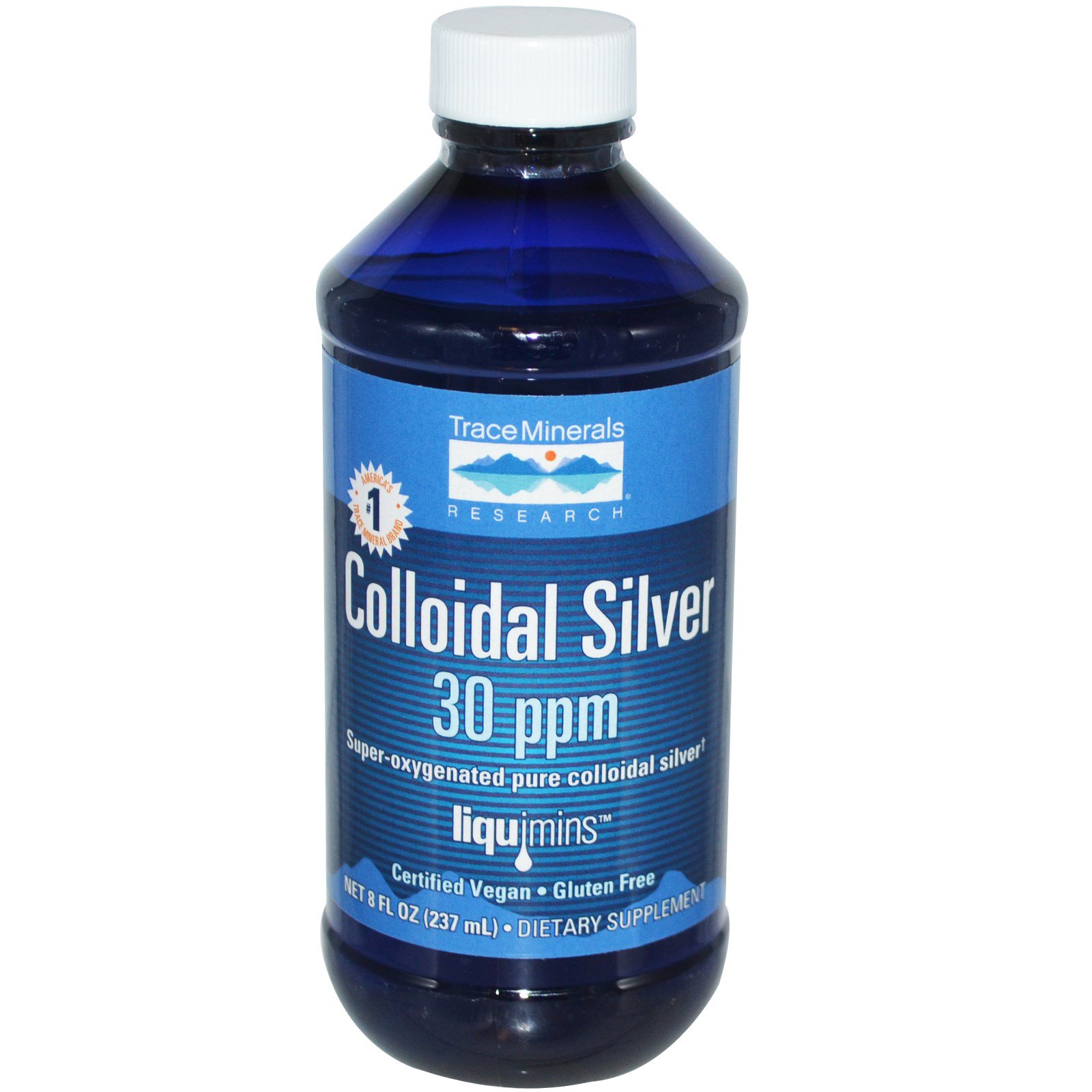 Trace Minerals Research, Prata Coloidal, 30 ppm, 237 ml (8 fl oz)