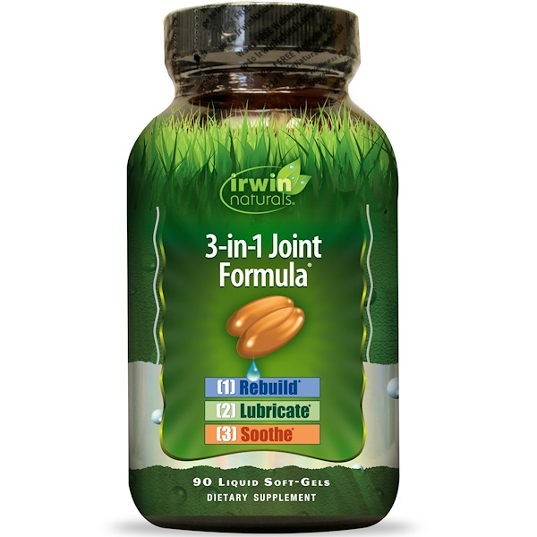 Irwin Naturals, Fórmula para Articulações 3-em-1, 90 Cápsulas Gelatinosas Líquidas