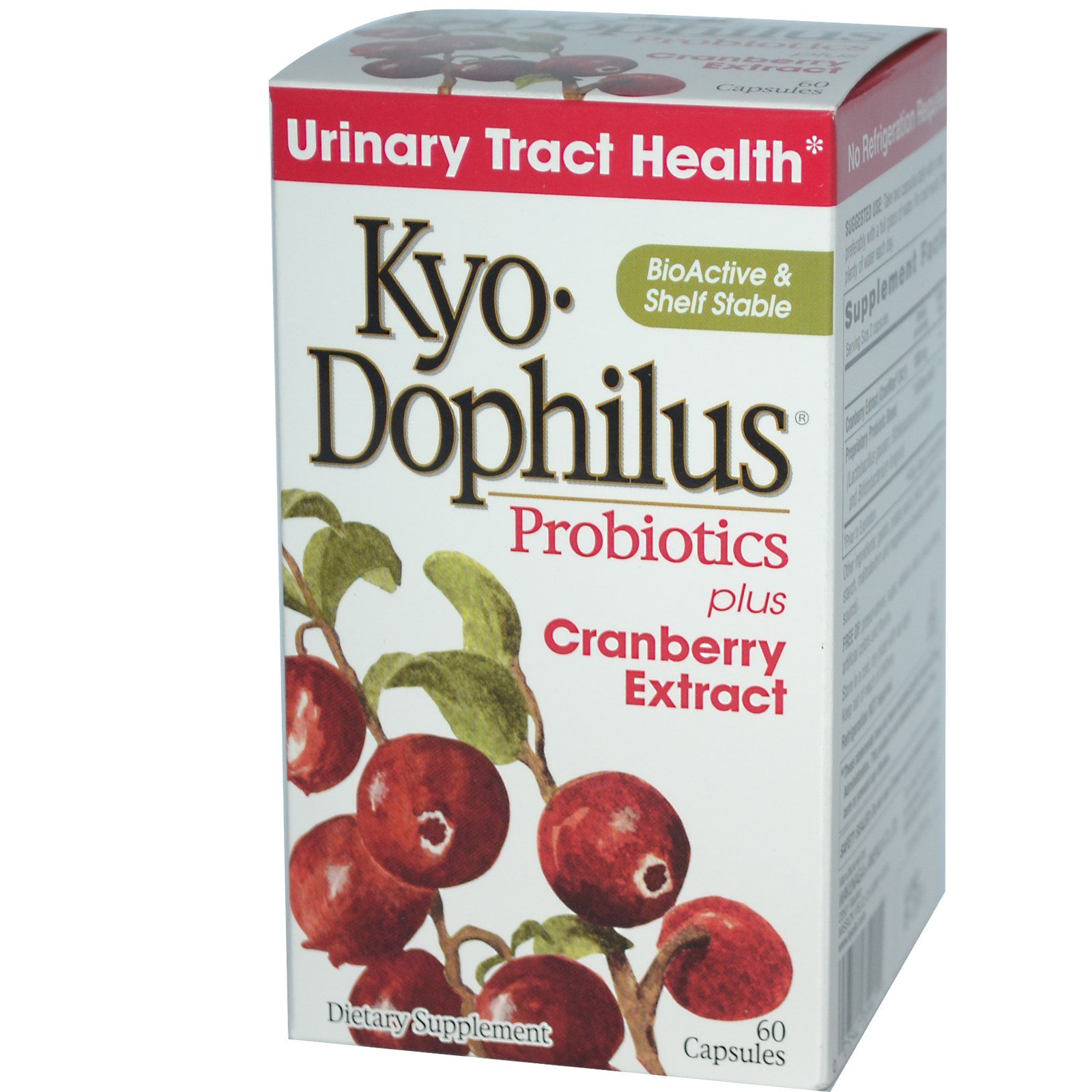 Kyolic, Kyo-Dophilus, Probióticos, Mais Extrato de Arando, 60 Cápsulas