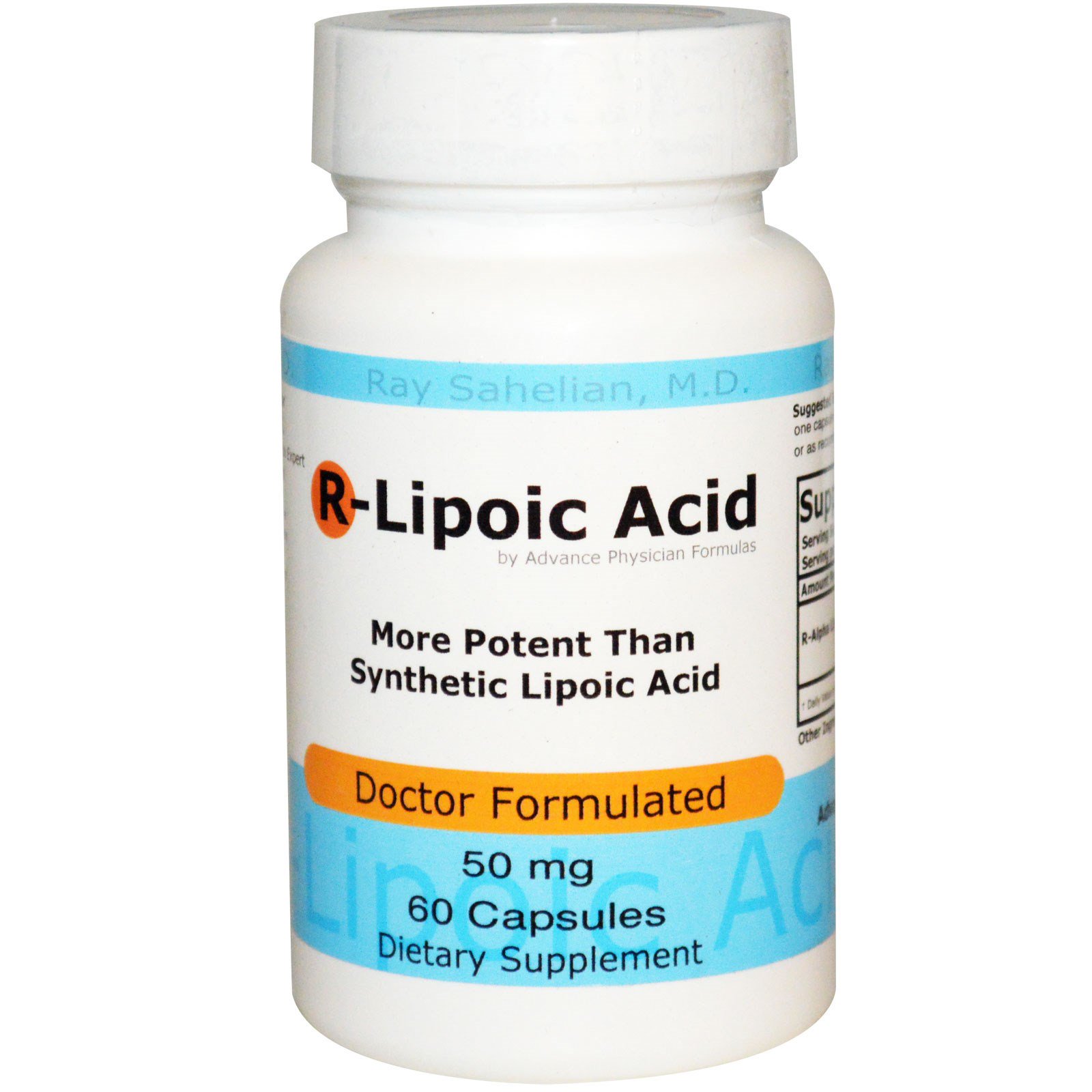 Advance Physician Formulas, Ácido R-Lipoico, 50 mg, 60 Cápsulas