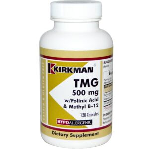 Comprar kirkman labs, tmg with folinic acid & methyl b-12, 500 mg, 120 capsules preço no brasil kirkman labs marcas a-z multivitamínico suplementos vitaminas suplemento importado loja 55 online promoção -