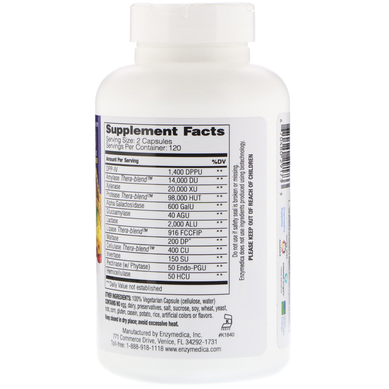 Enzymedica, Digest Spectrum, 240 Cápsulas - Imagem 2