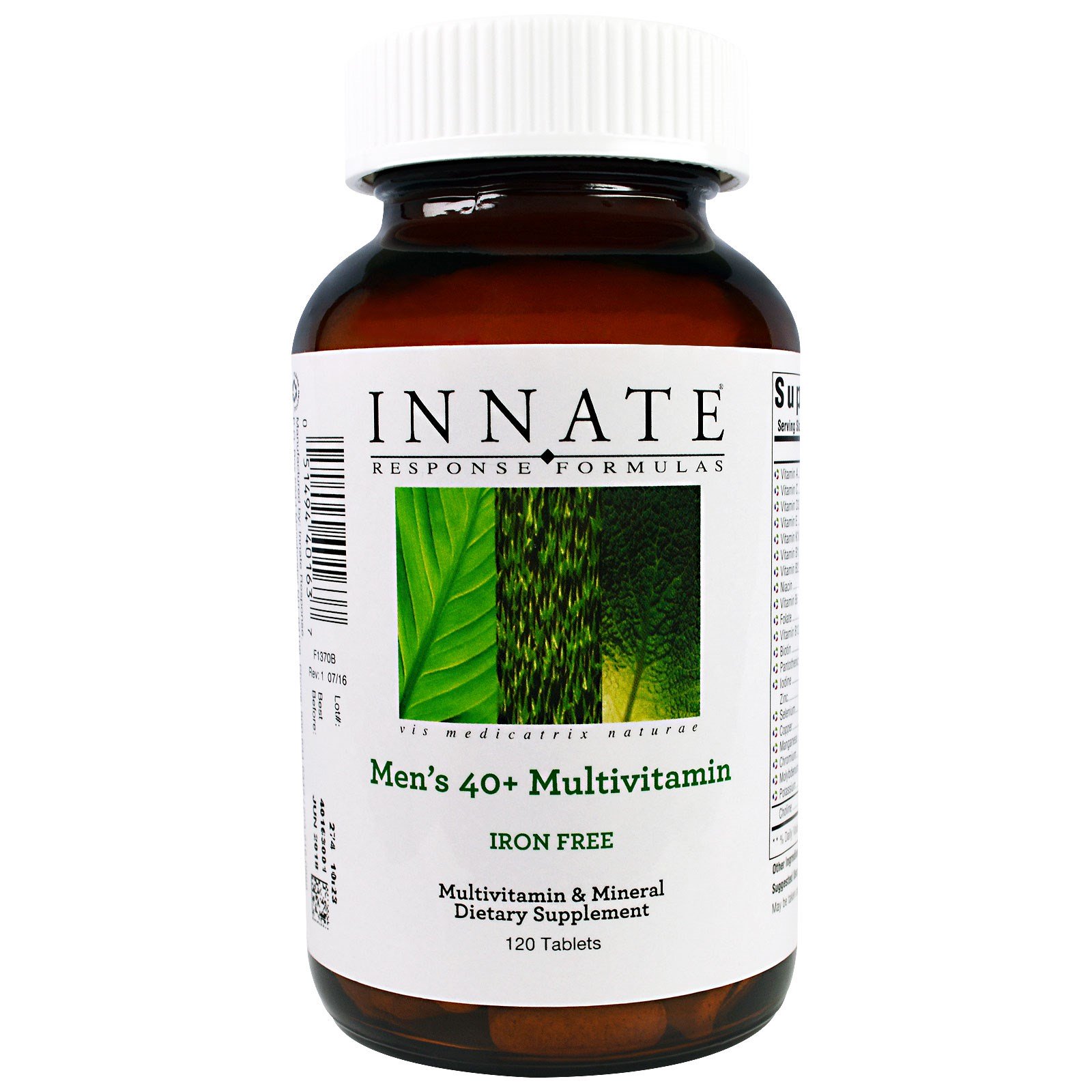 Innate Response Formulas, Men's 40+ Multivitamin, Iron Free, 120 Tablets