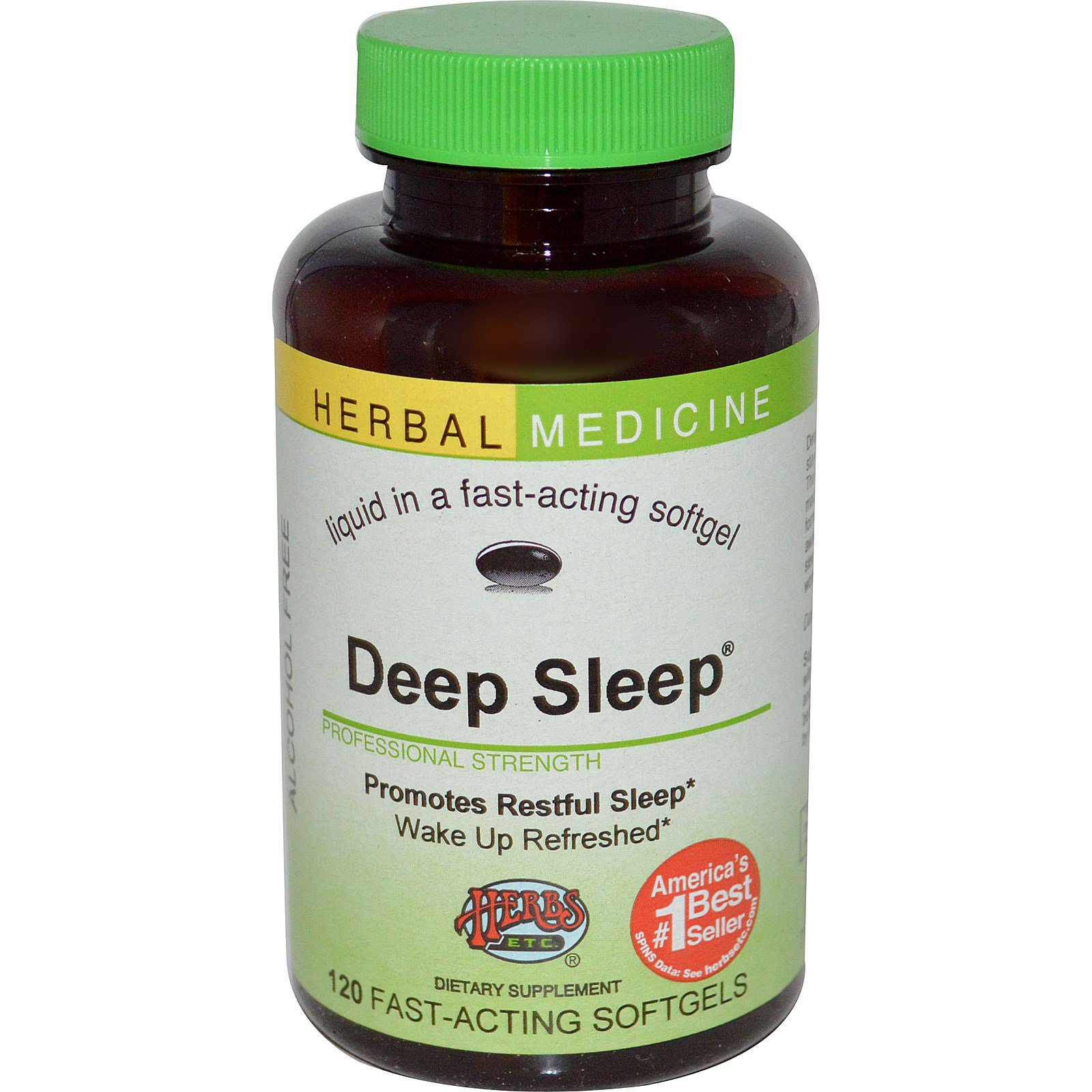 Herbs Etc., Deep Sleep, Sem Álcool, 120 Cápsulas gelatinosas de ação rápida